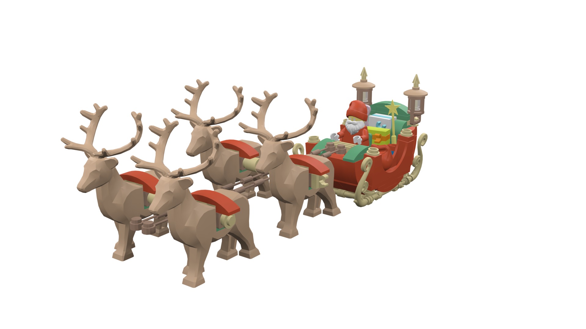 TwindBricks3D - 40499 Santa Sleigh 3D print model_52