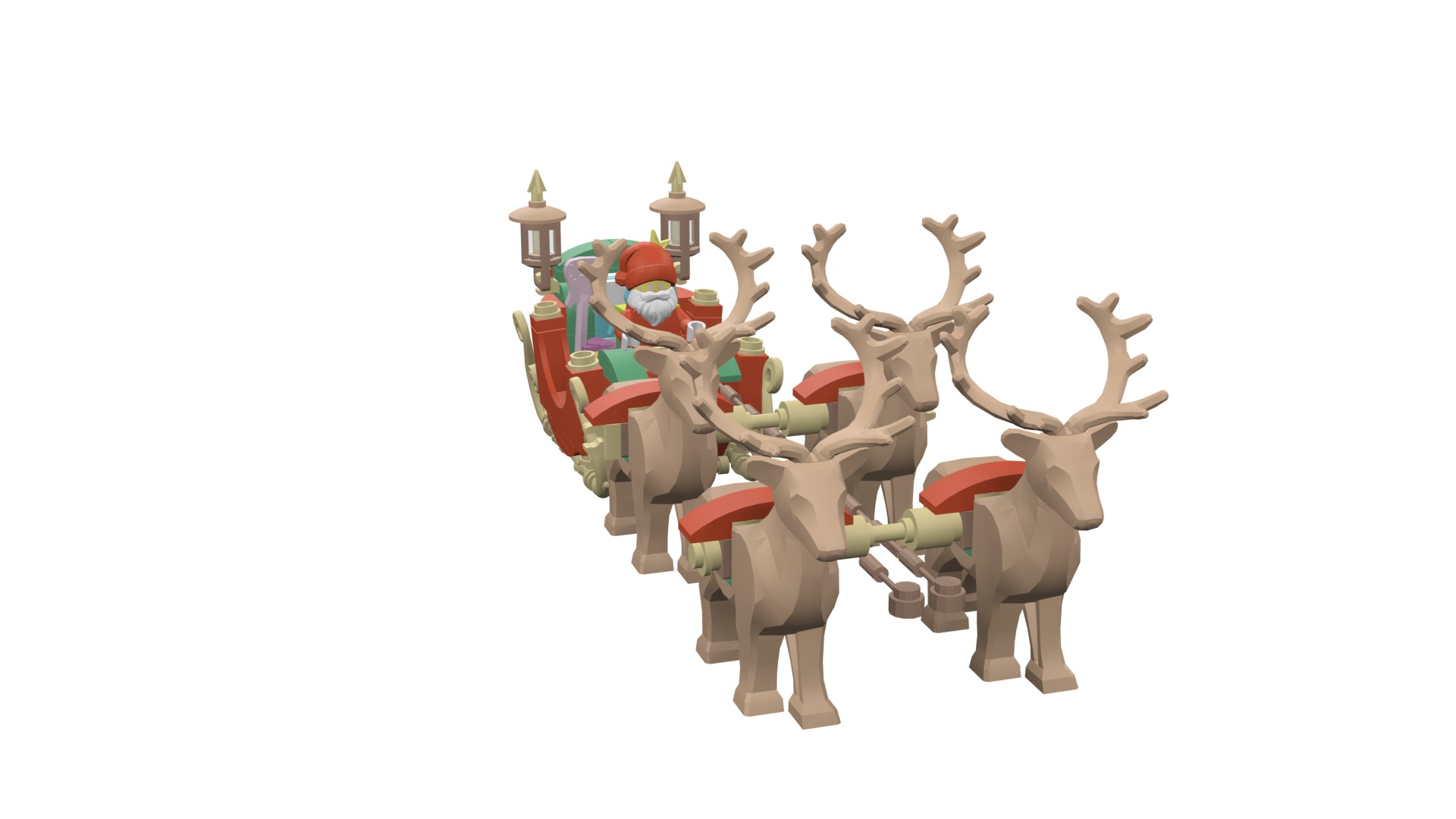 TwindBricks3D - 40499 Santa Sleigh 3D print model_15