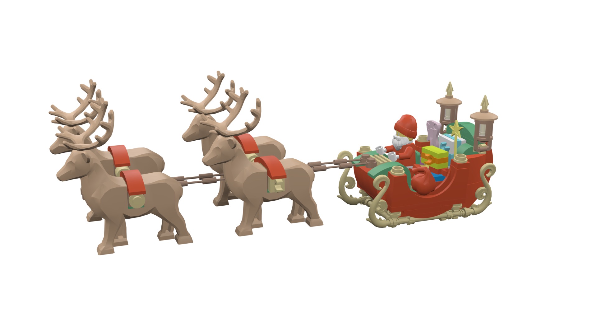 TwindBricks3D - 40499 Santa Sleigh 3D print model_48