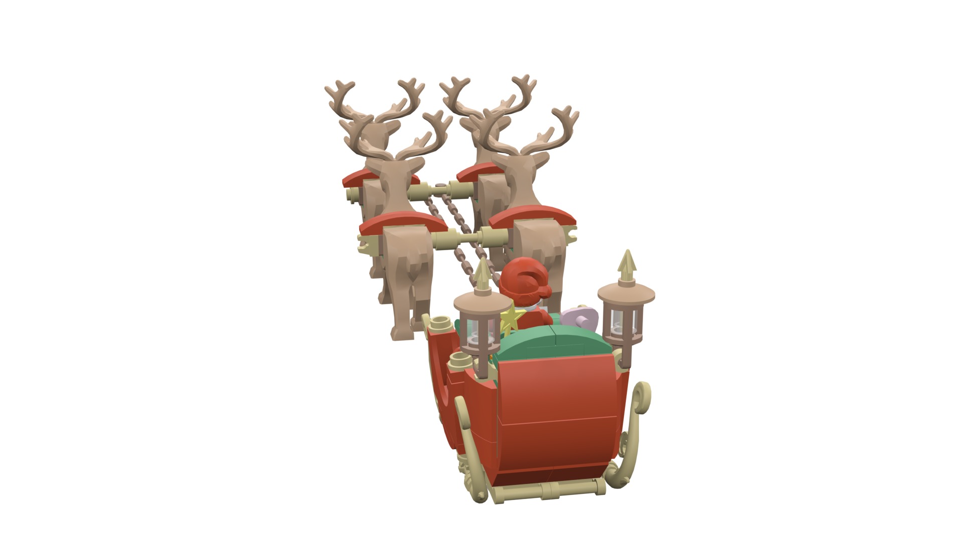 TwindBricks3D - 40499 Santa Sleigh 3D print model_36