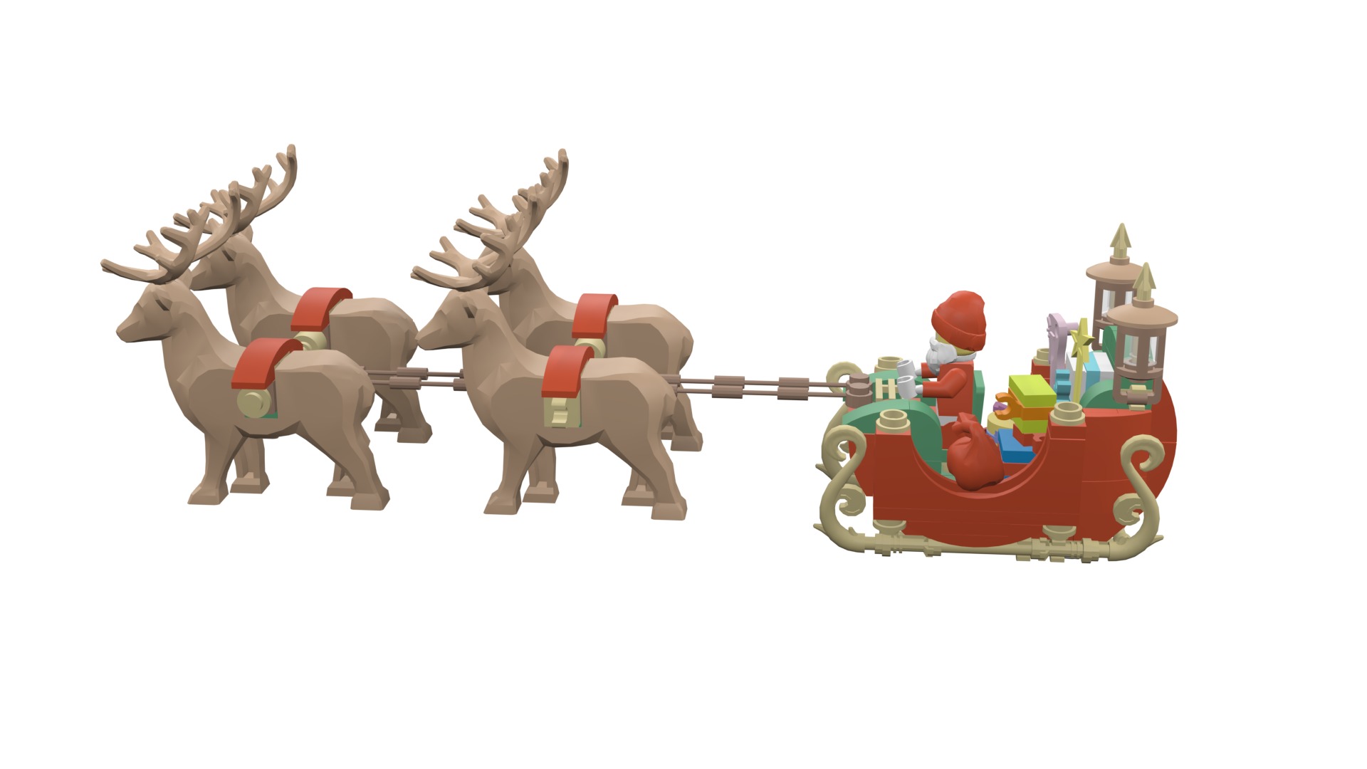 TwindBricks3D - 40499 Santa Sleigh 3D print model_45