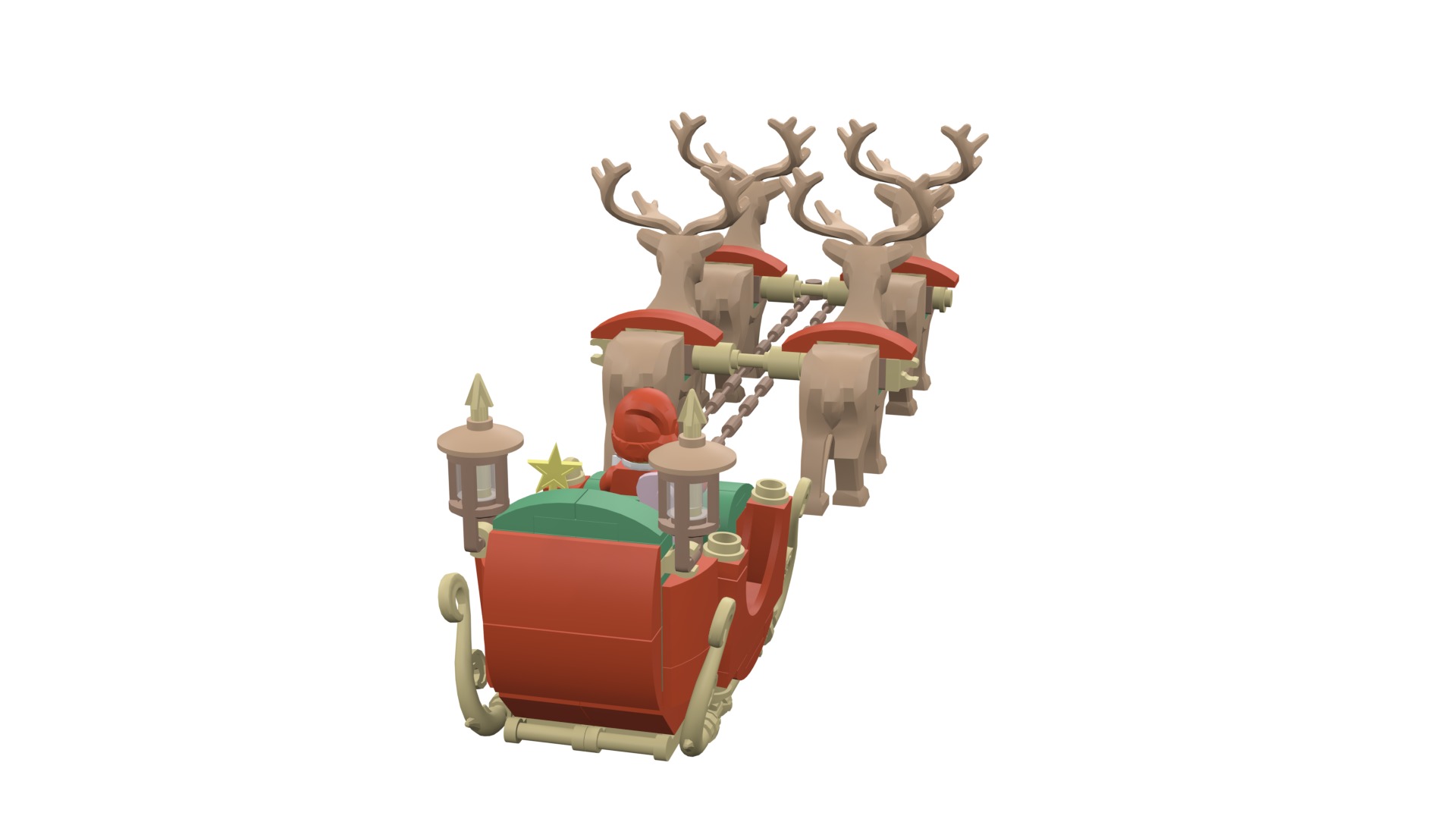 TwindBricks3D - 40499 Santa Sleigh 3D print model_33