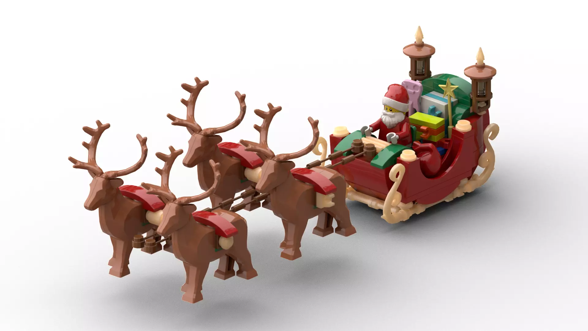 TwindBricks3D - 40499 Santa Sleigh 3D print model_0