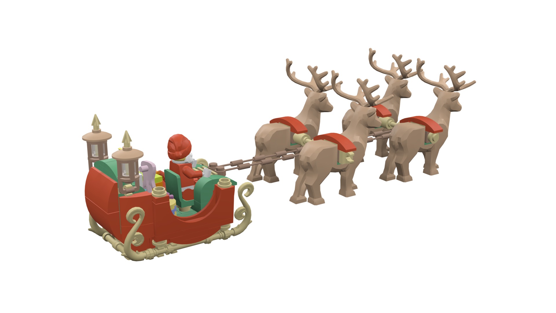 TwindBricks3D - 40499 Santa Sleigh 3D print model_28