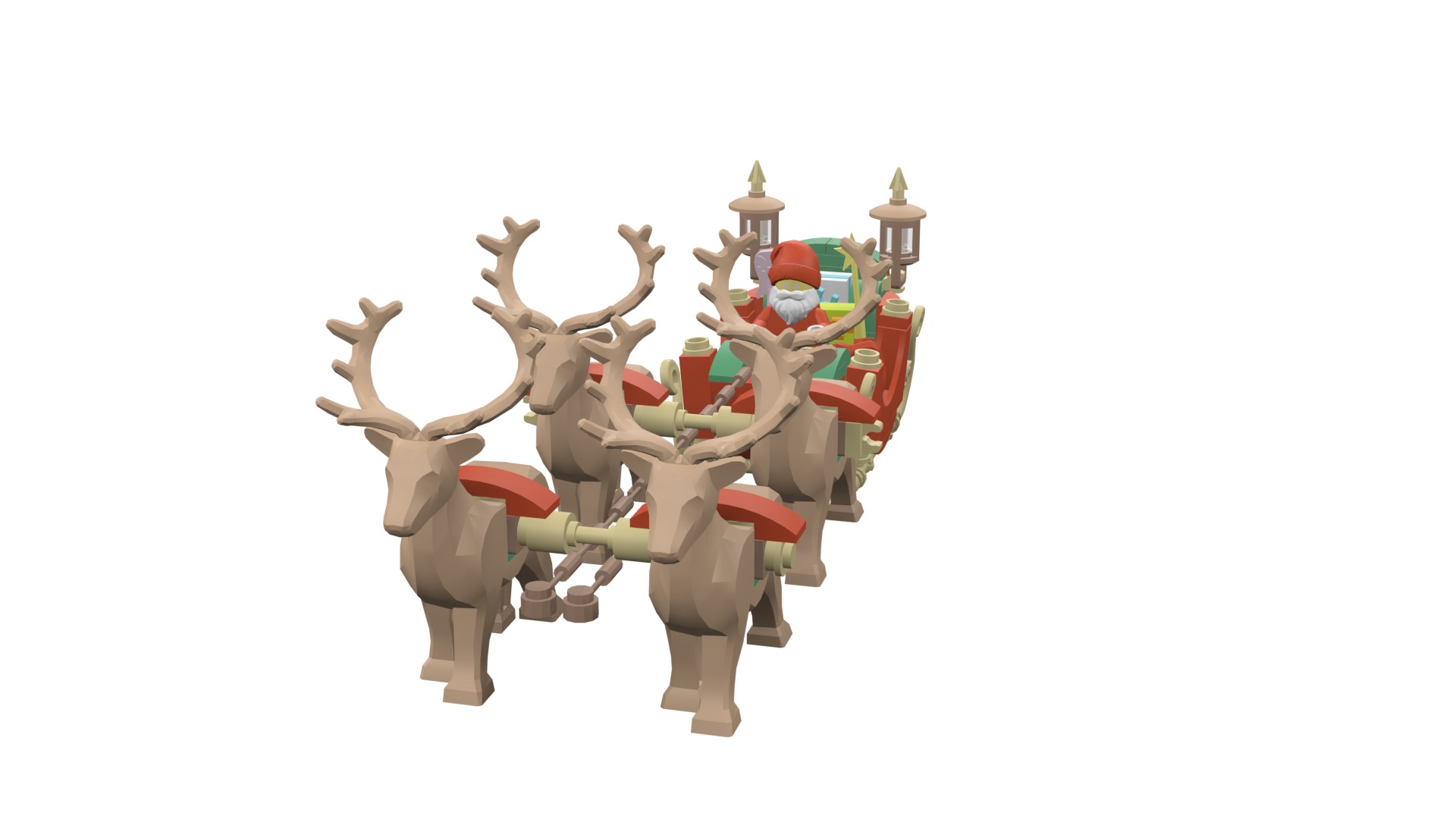 TwindBricks3D - 40499 Santa Sleigh 3D print model_11