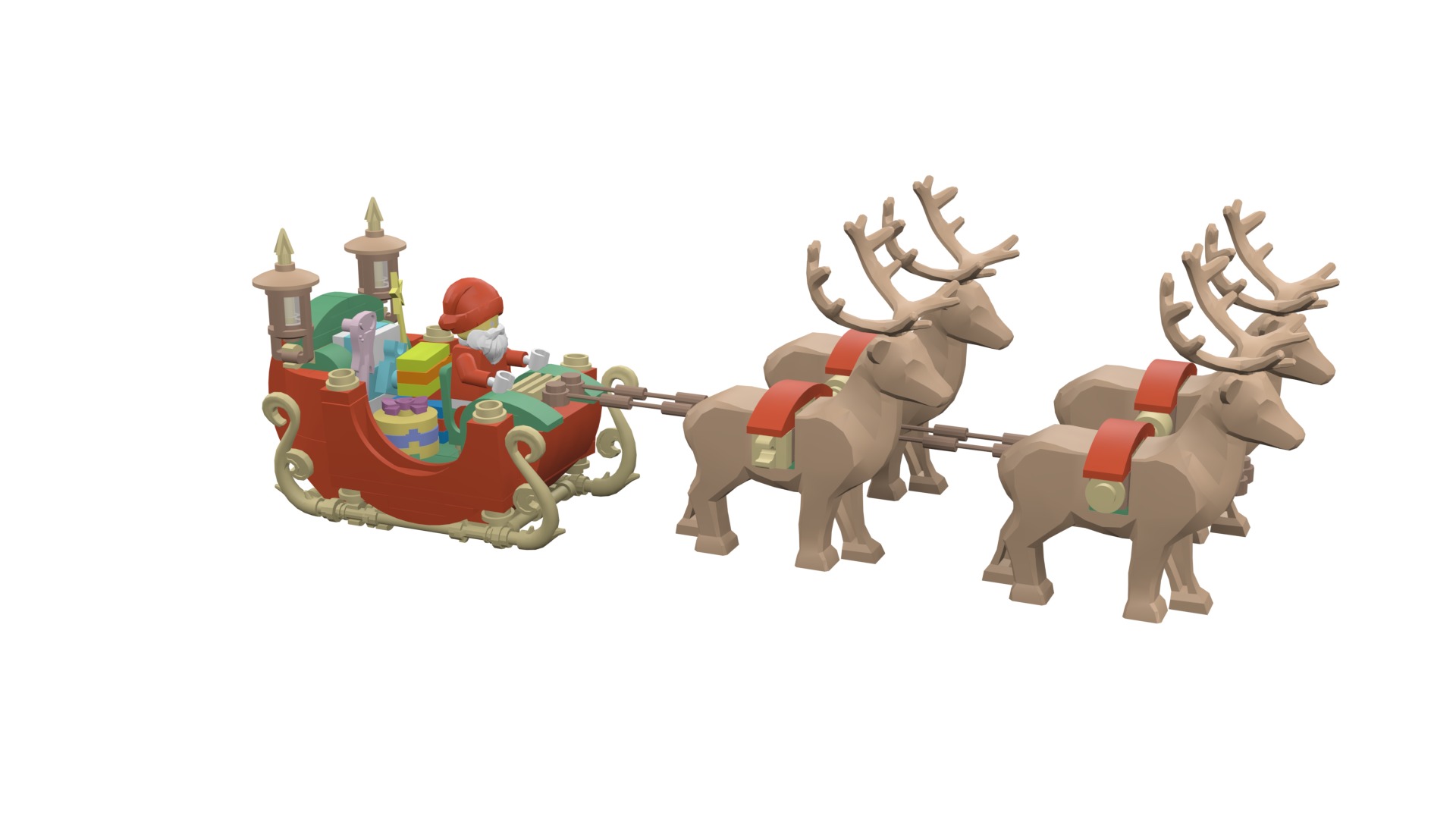 TwindBricks3D - 40499 Santa Sleigh 3D print model_21