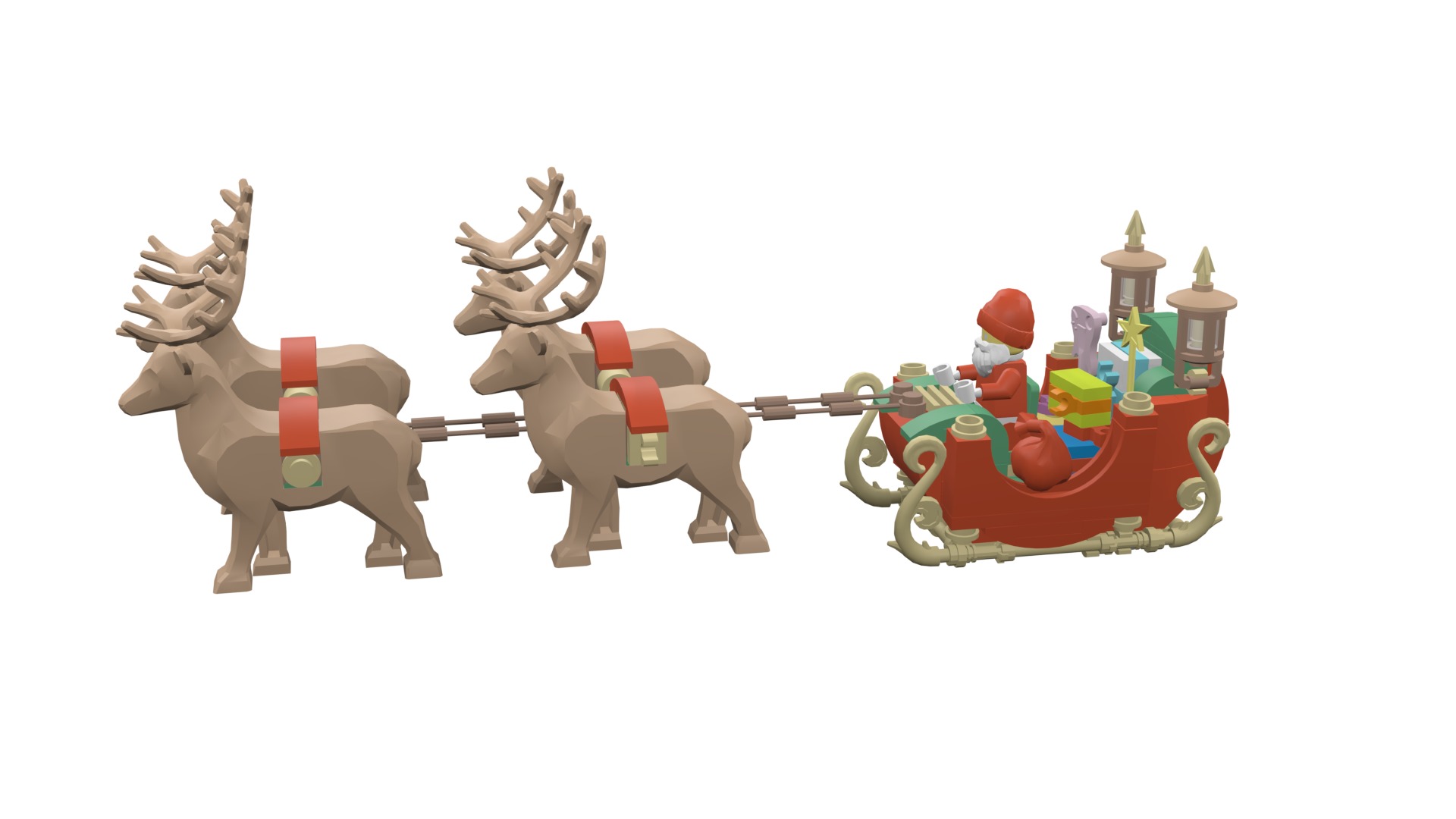 TwindBricks3D - 40499 Santa Sleigh 3D print model_47