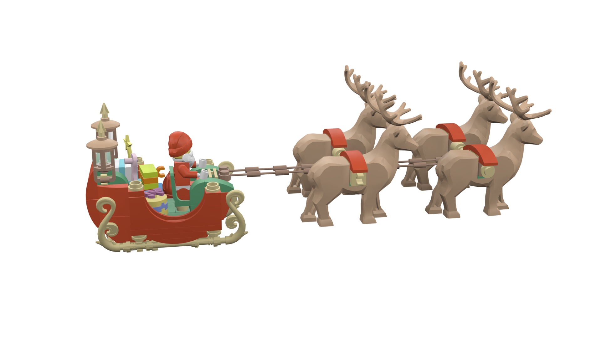 TwindBricks3D - 40499 Santa Sleigh 3D print model_25