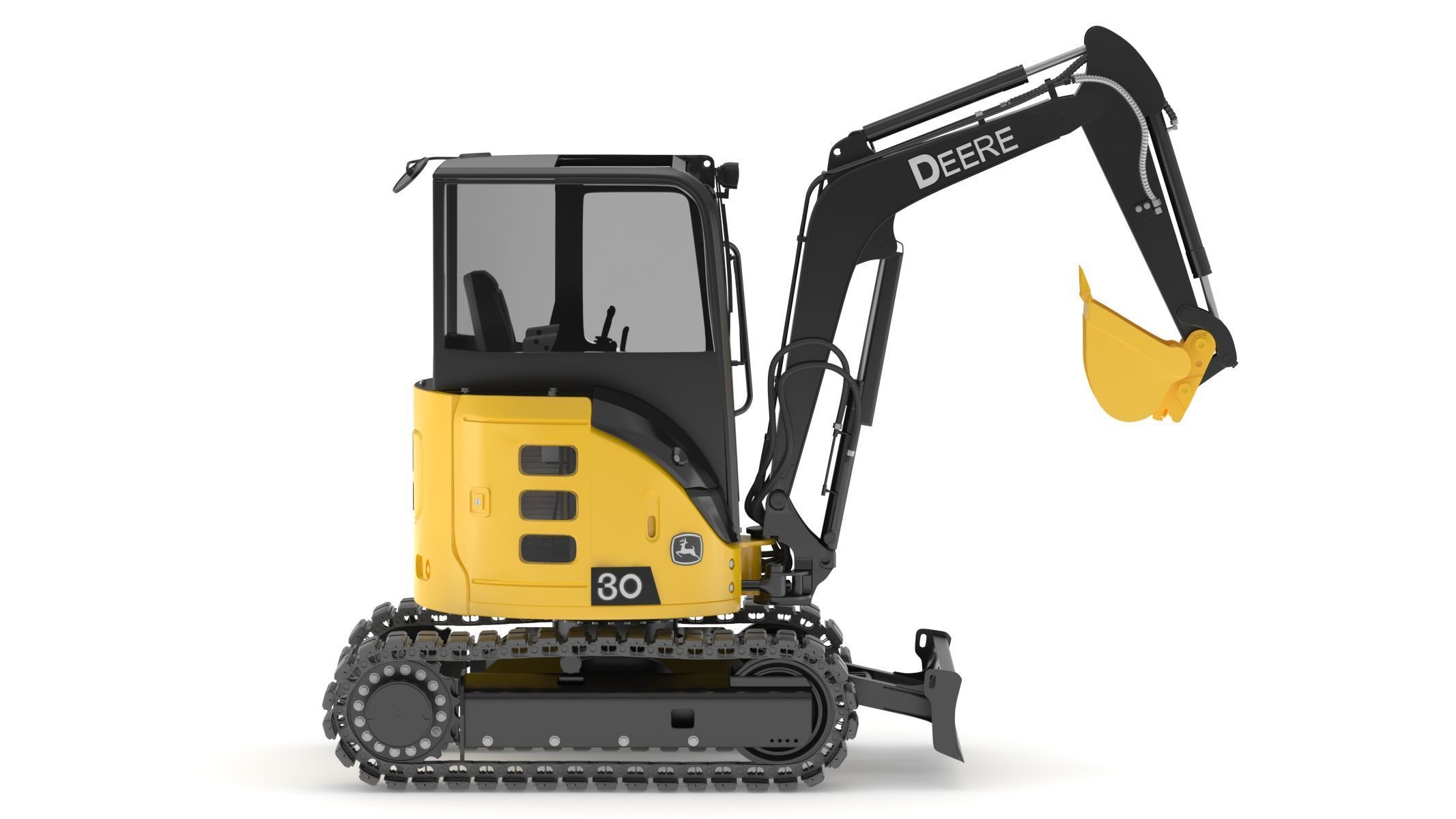 John Deere 30 P-Tier Compact Excavator 3D model_4