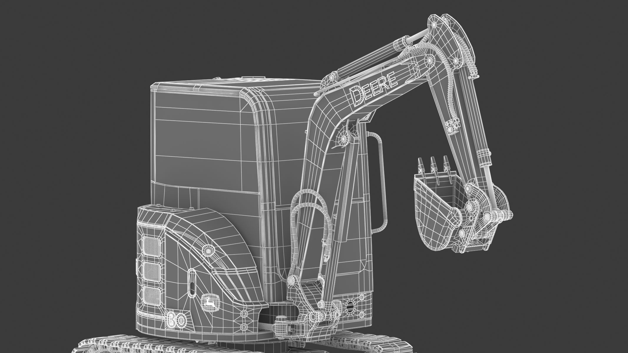 John Deere 30 P-Tier Compact Excavator 3D model_35