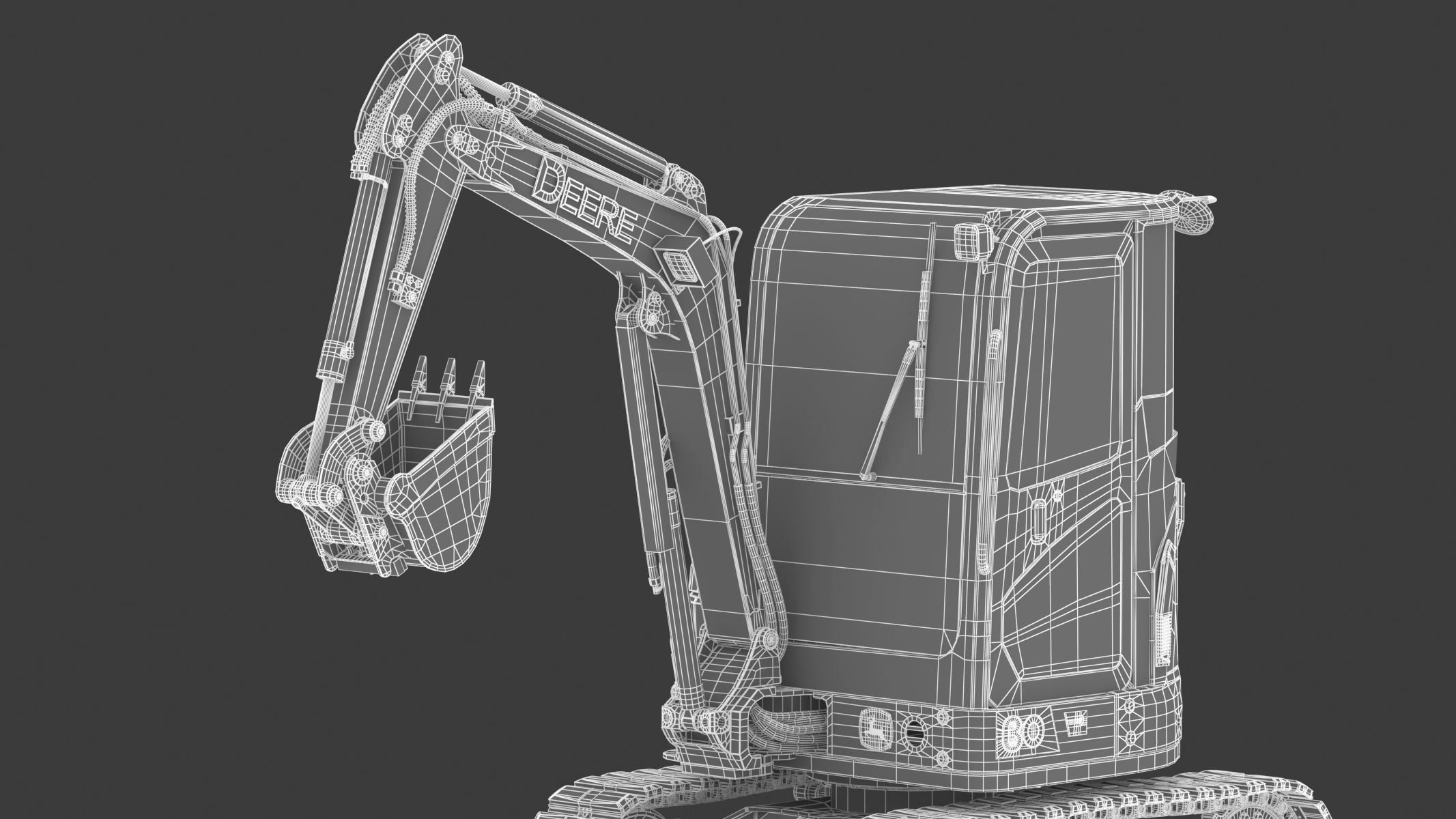 John Deere 30 P-Tier Compact Excavator 3D model_33