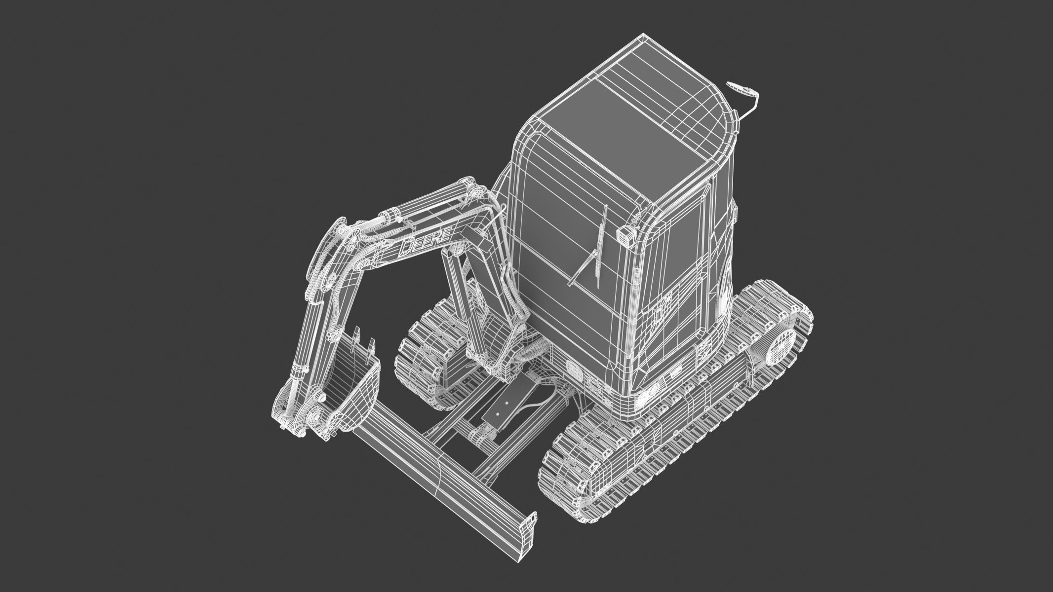 John Deere 30 P-Tier Compact Excavator 3D model_31