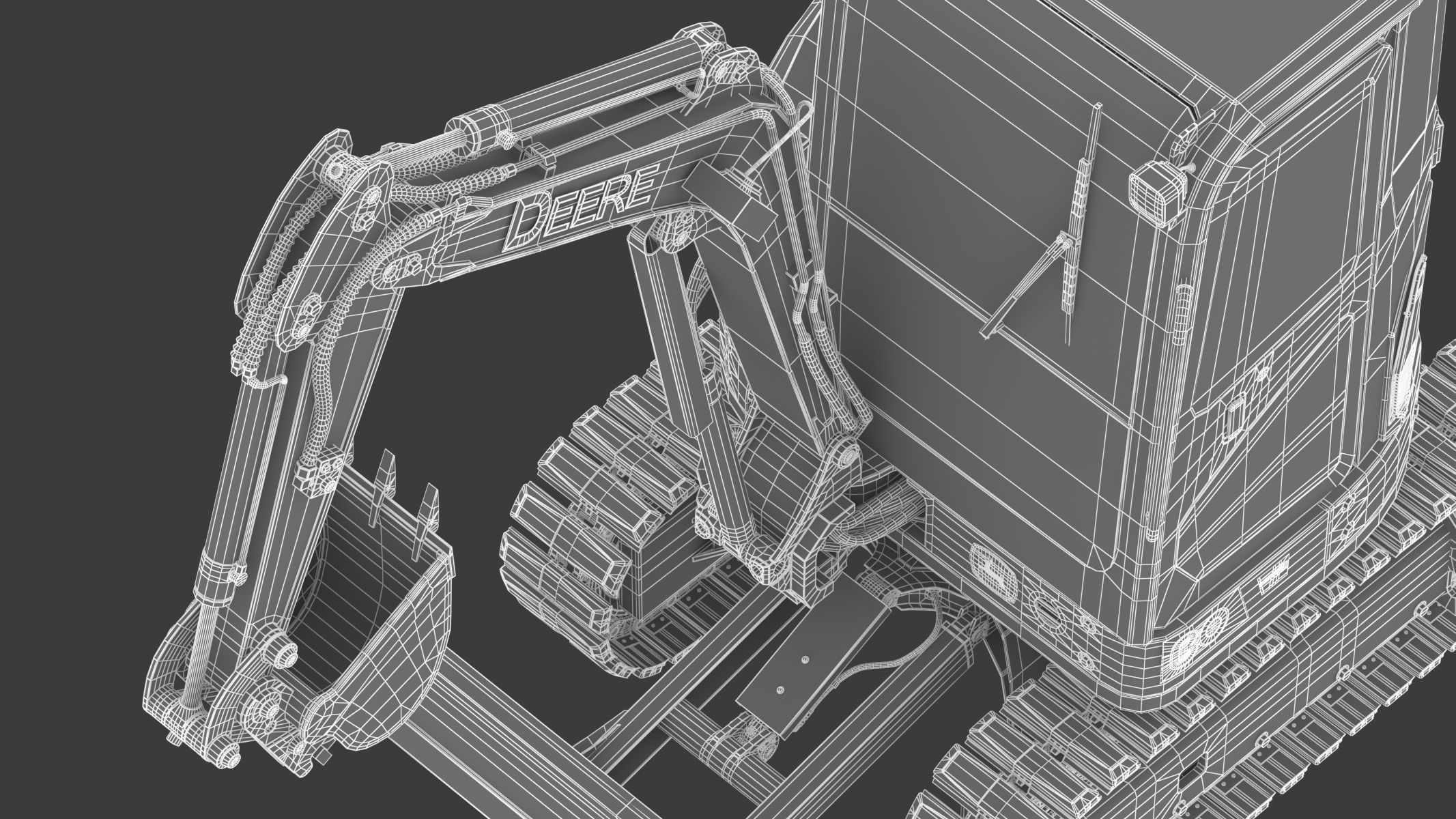 John Deere 30 P-Tier Compact Excavator 3D model_41