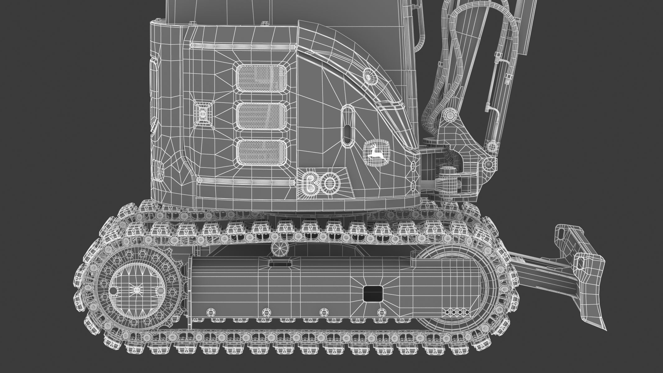 John Deere 30 P-Tier Compact Excavator 3D model_36