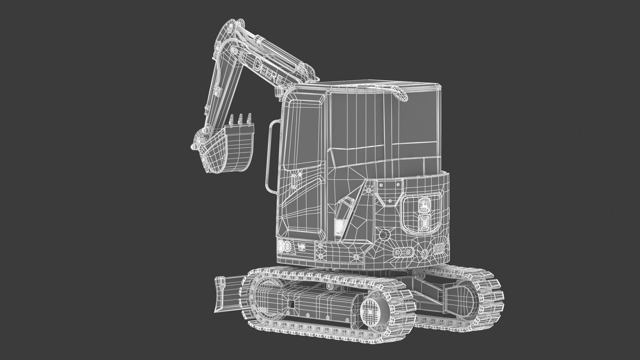 John Deere 30 P-Tier Compact Excavator 3D model_29