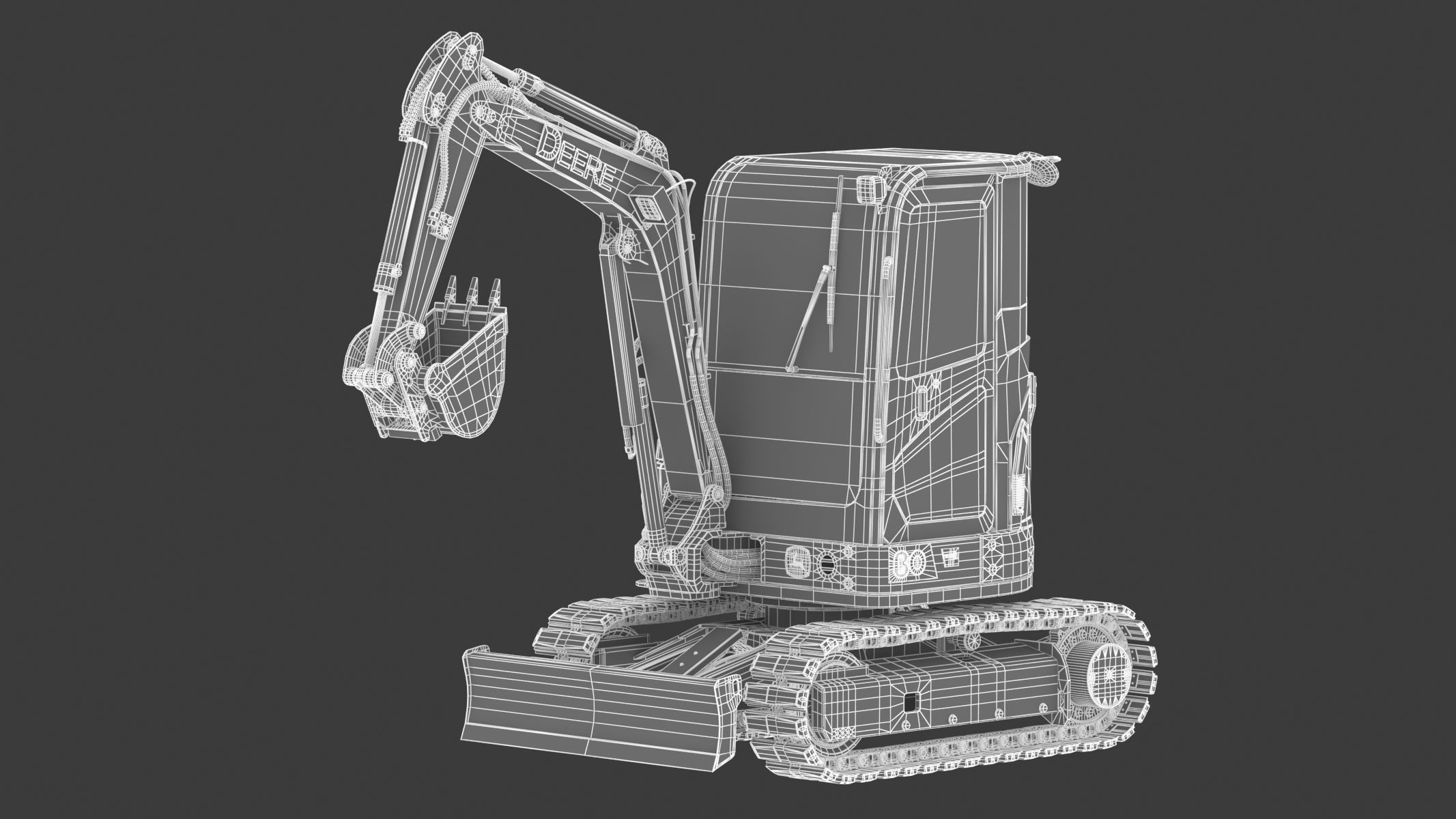 John Deere 30 P-Tier Compact Excavator 3D model_23
