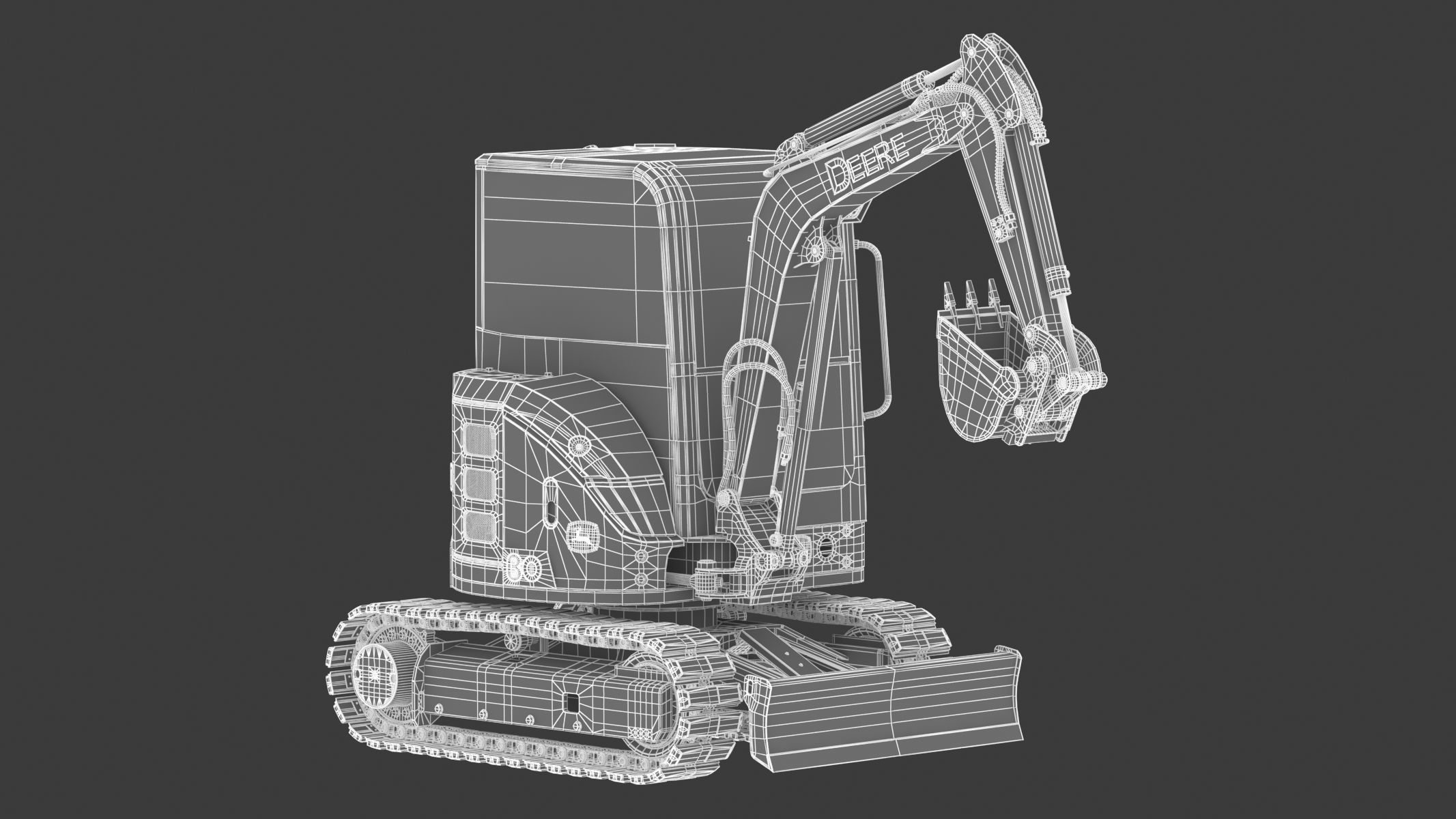 John Deere 30 P-Tier Compact Excavator 3D model_25