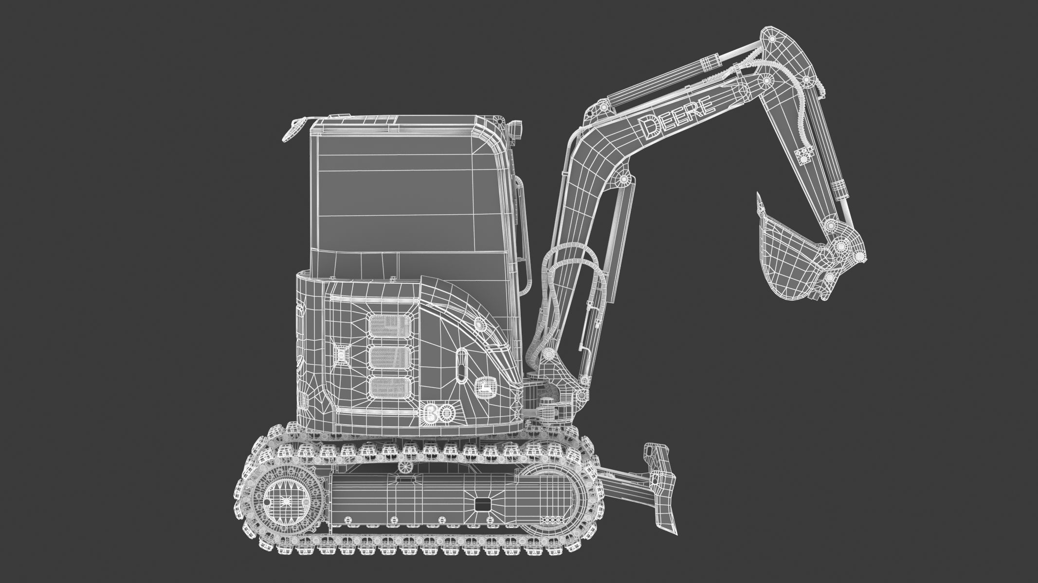 John Deere 30 P-Tier Compact Excavator 3D model_26