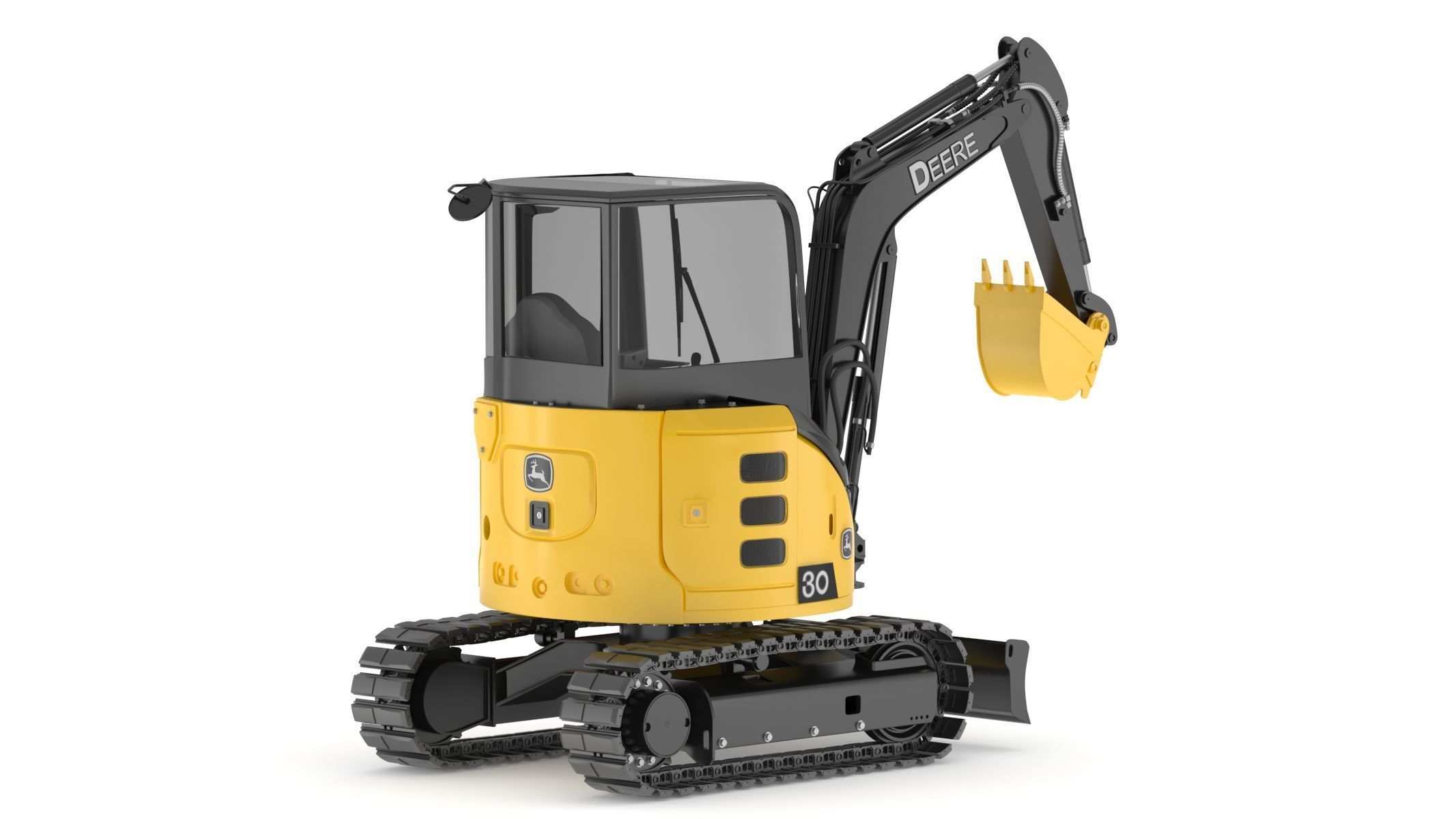 John Deere 30 P-Tier Compact Excavator 3D model_5