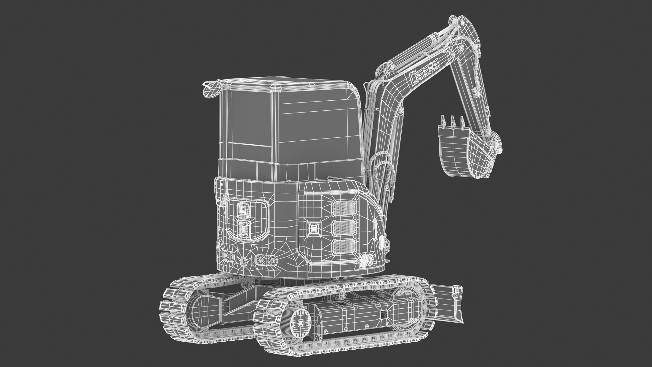 John Deere 30 P-Tier Compact Excavator 3D model_27
