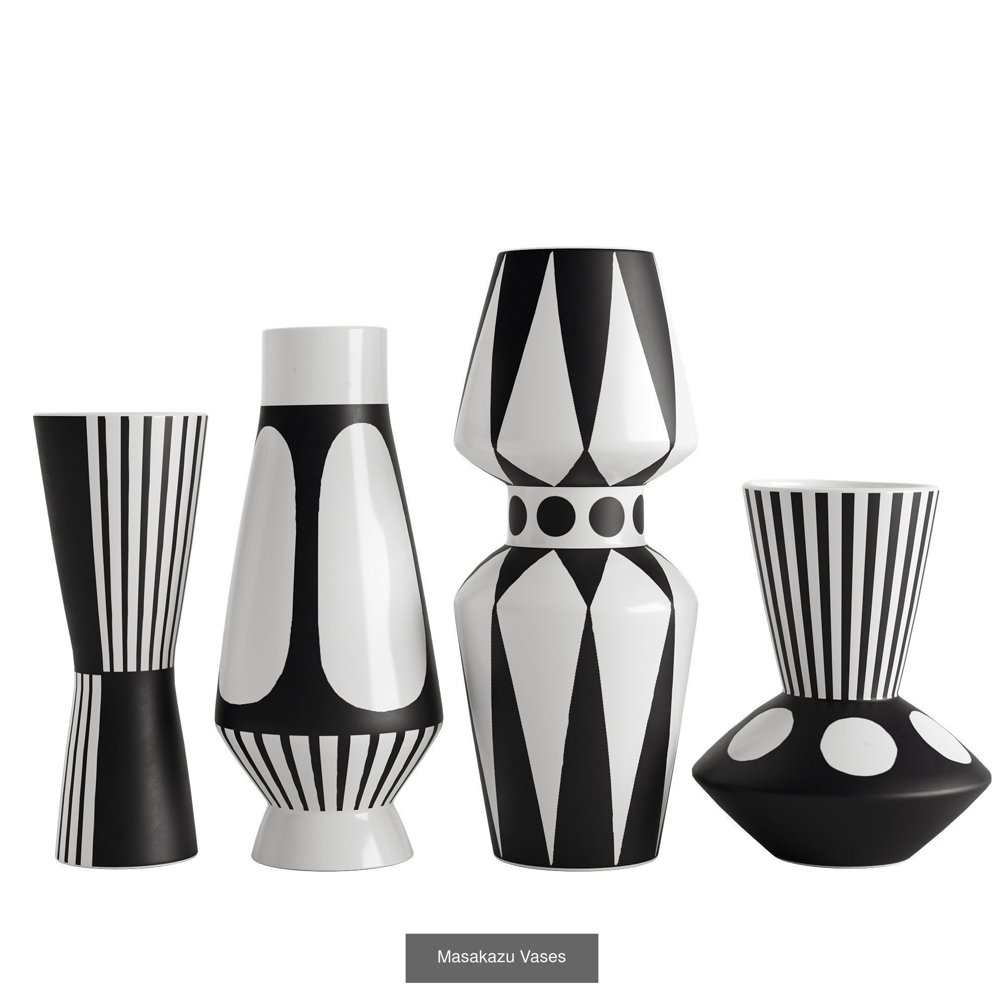 Black and white vase collection _2