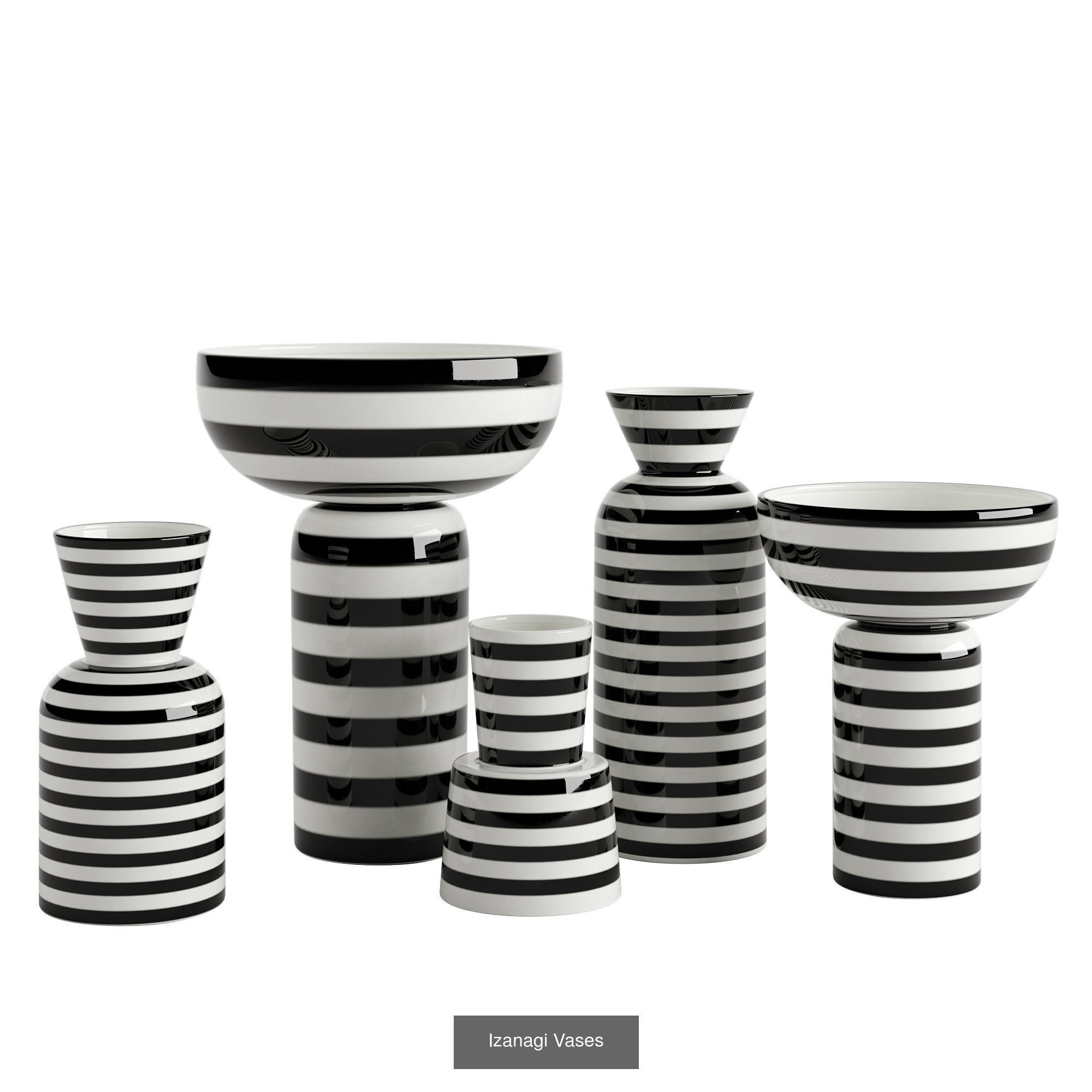 Black and white vase collection _4