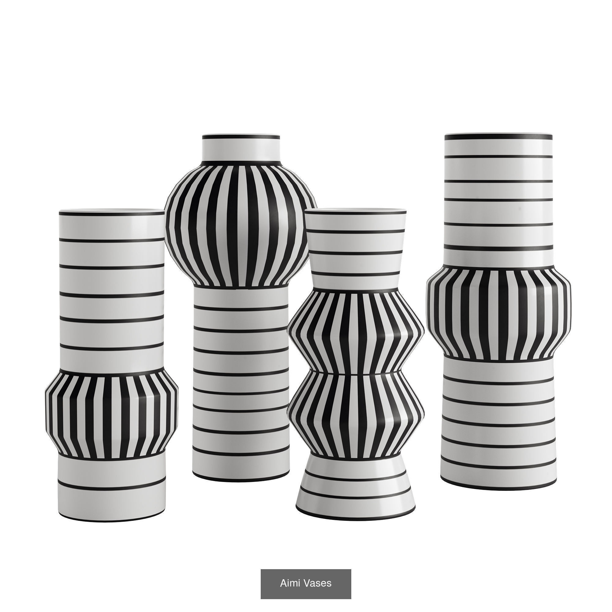 Black and white vase collection _3