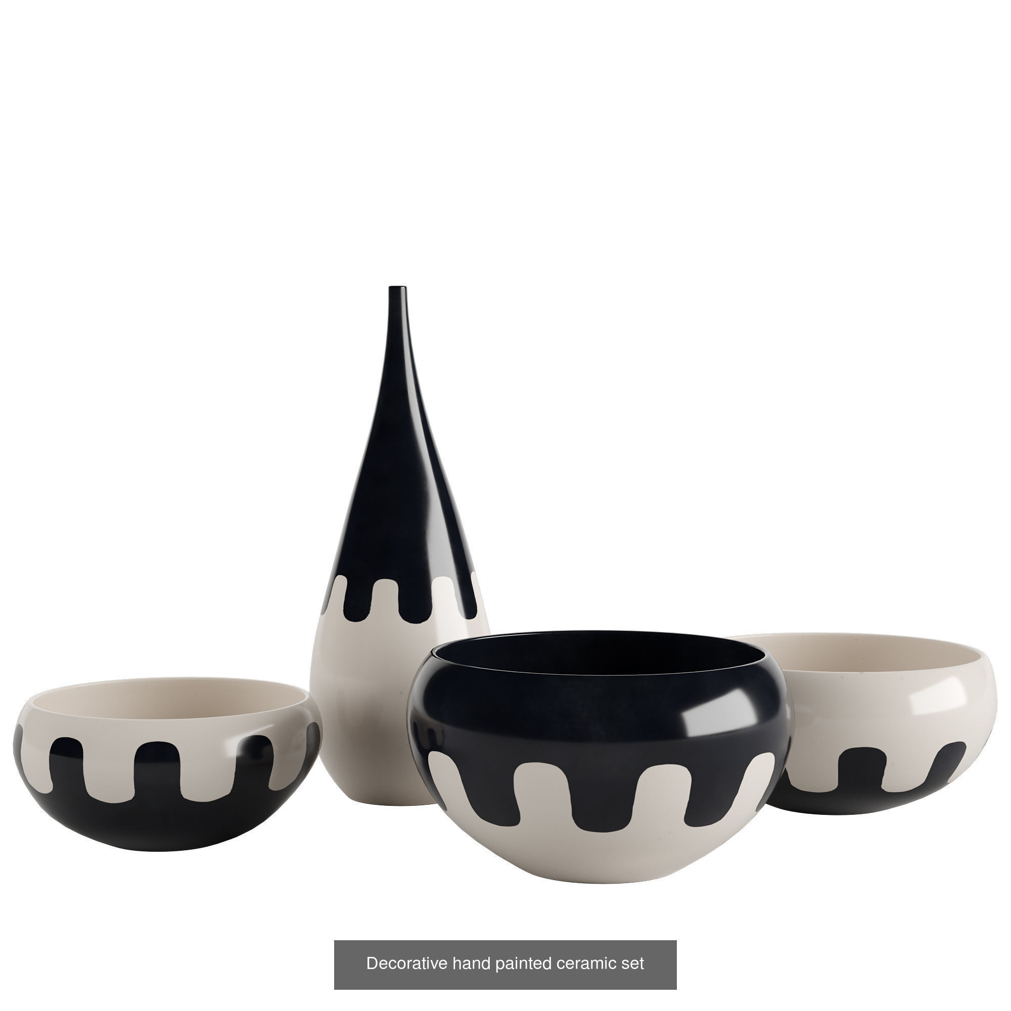 Black and white vase collection _7