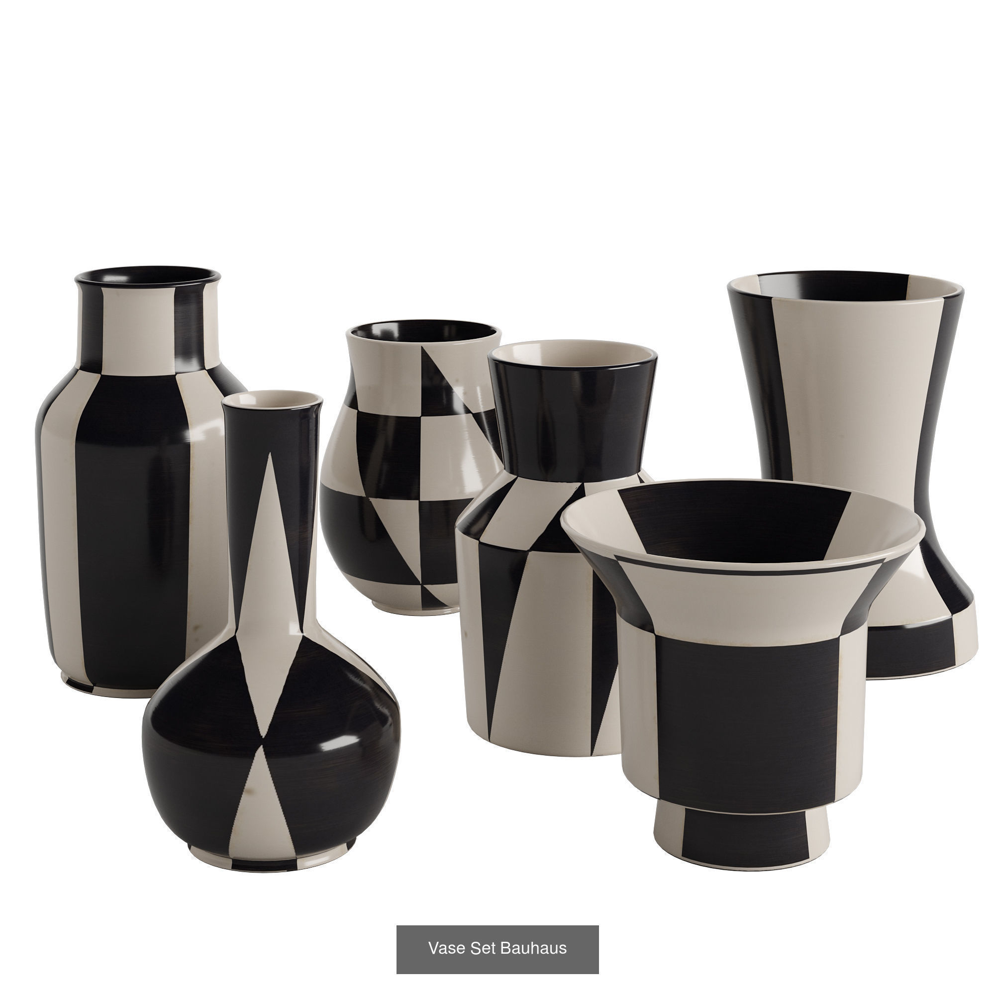 Black and white vase collection _1