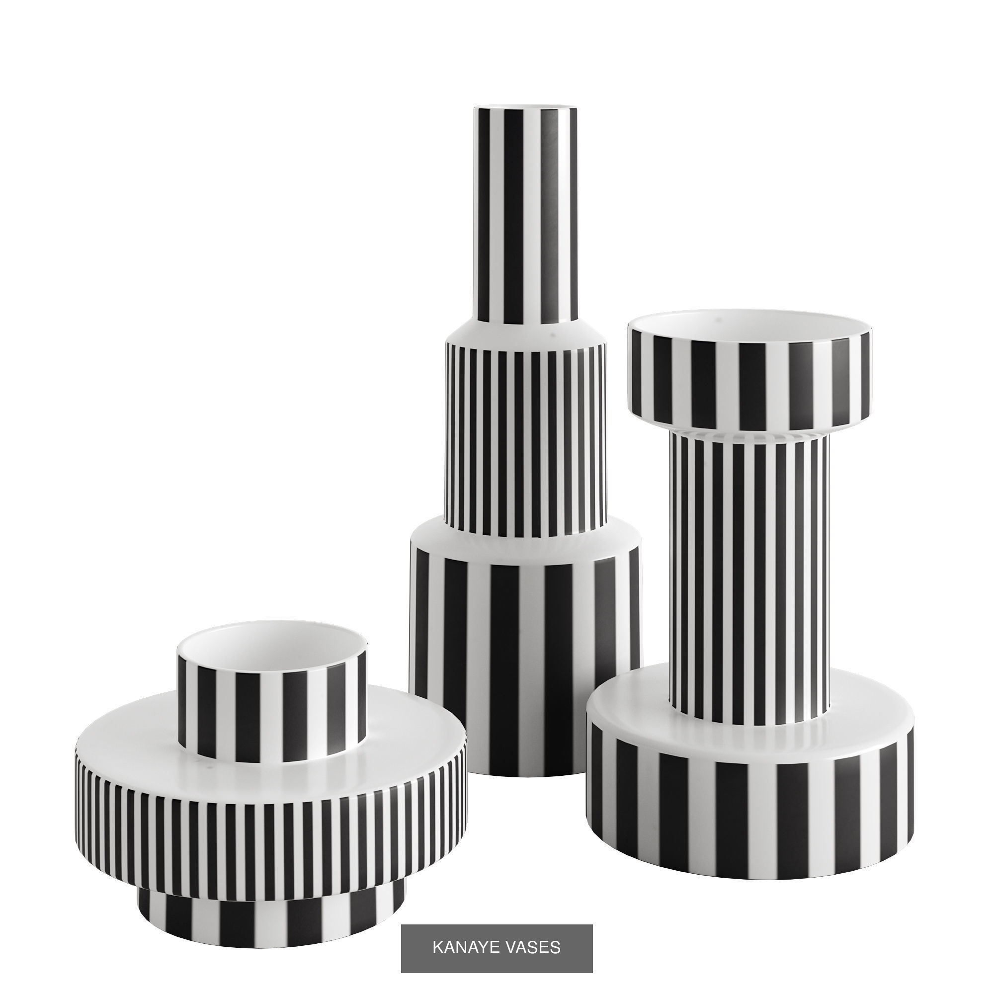 Black and white vase collection _6