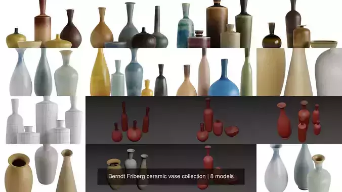 Berndt Friberg ceramic vase collection