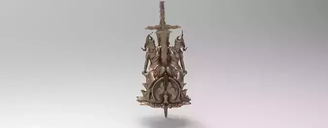 Lady of the lake book statue 3