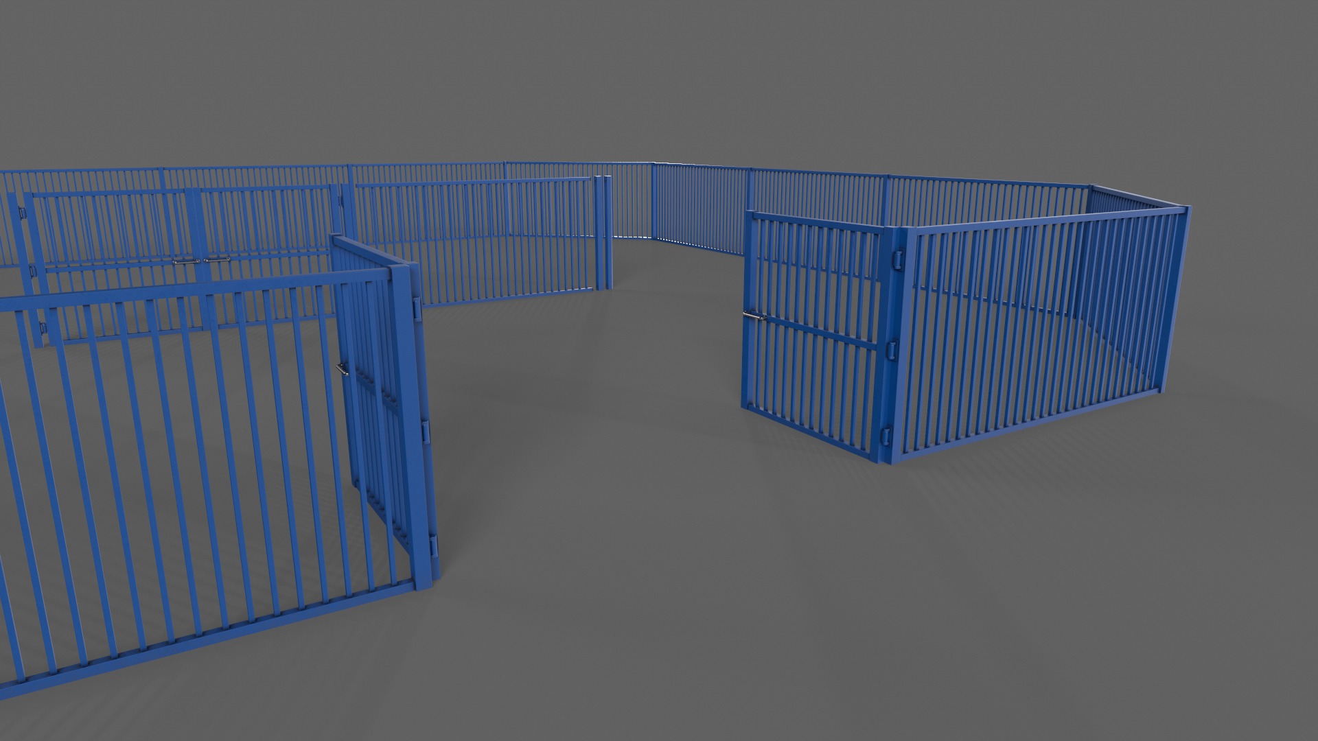 PBR Gate and Fence 6 Low-poly 3D model_11