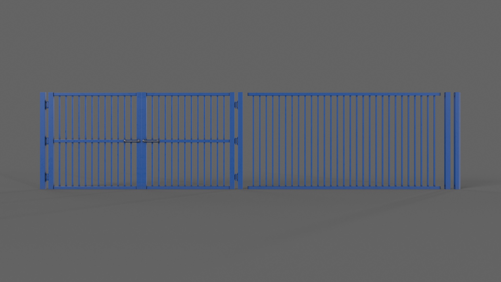 PBR Gate and Fence 6 Low-poly 3D model_13