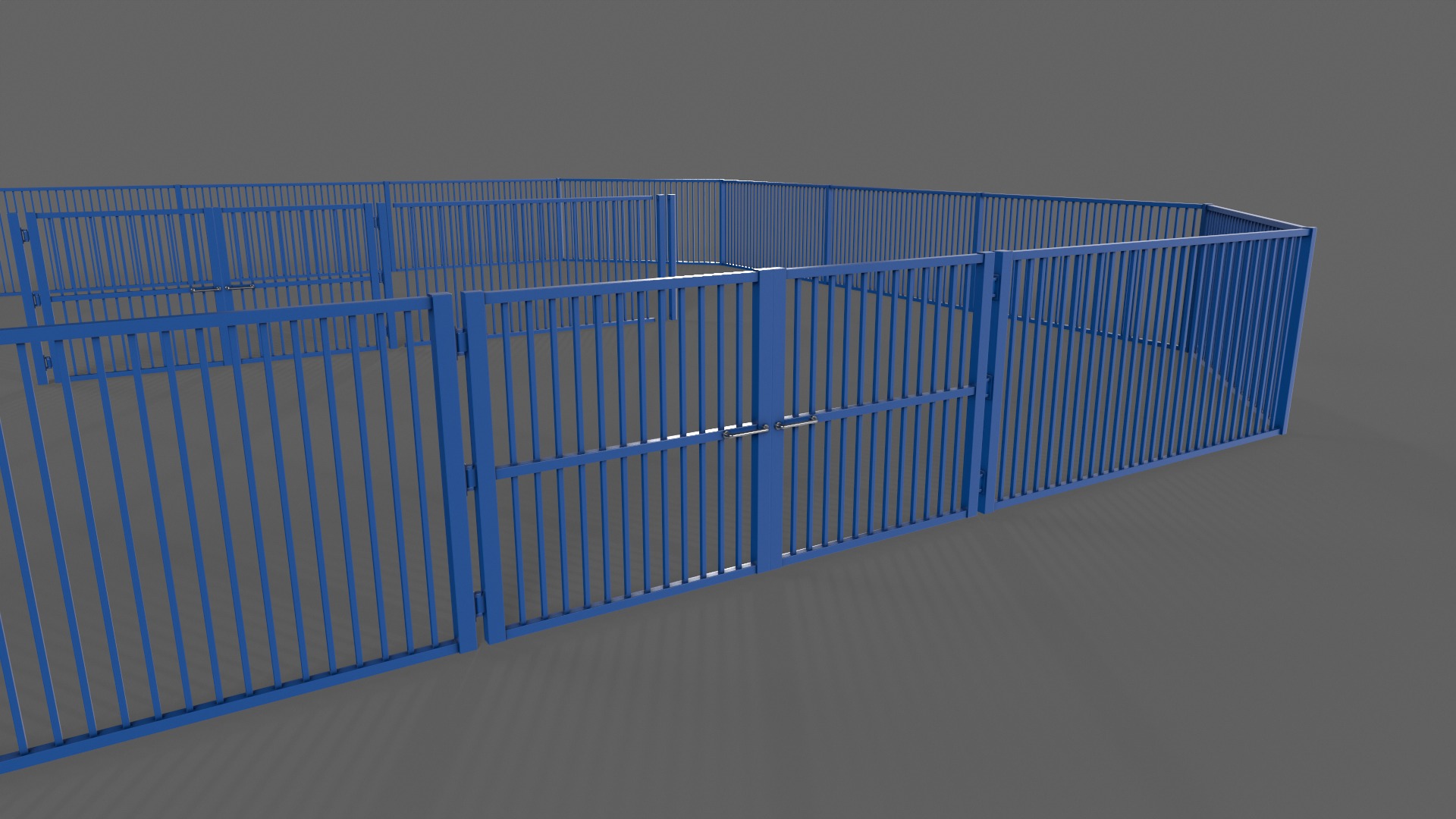 PBR Gate and Fence 6 Low-poly 3D model_9