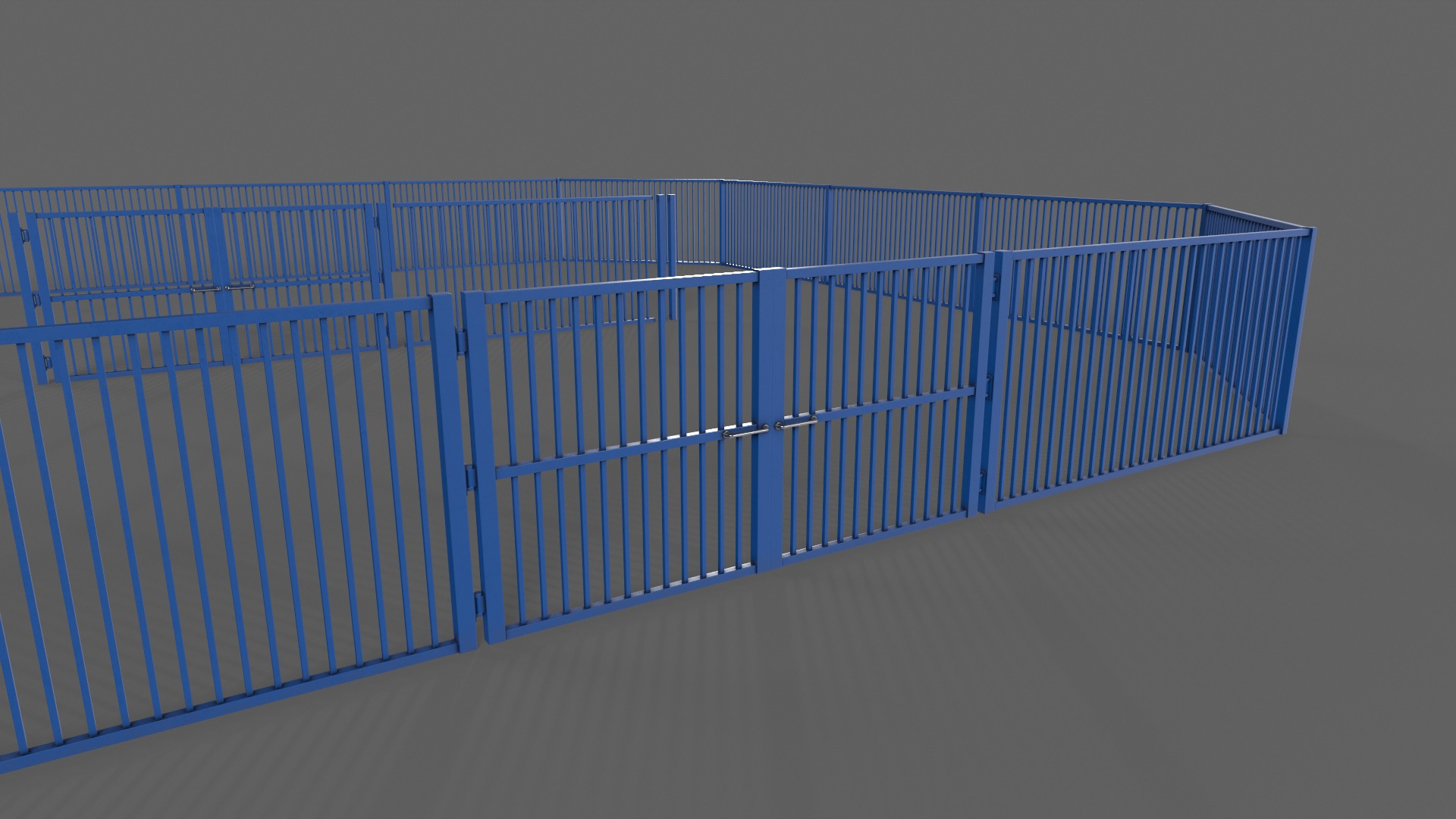 PBR Gate and Fence 6 Low-poly 3D model_10