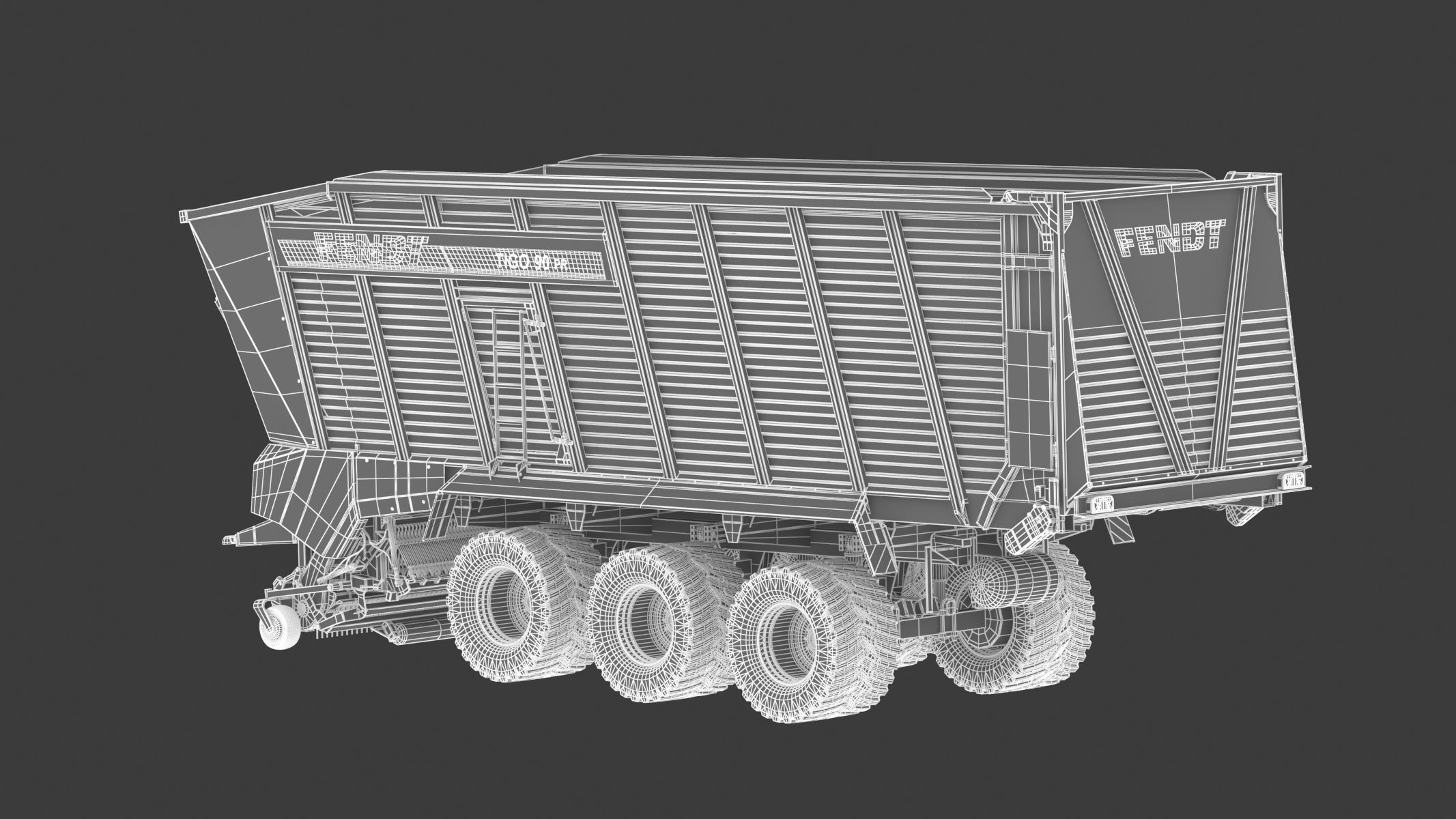 Fendt Tigo Forage Wagons 6 Wheels 3D model_24