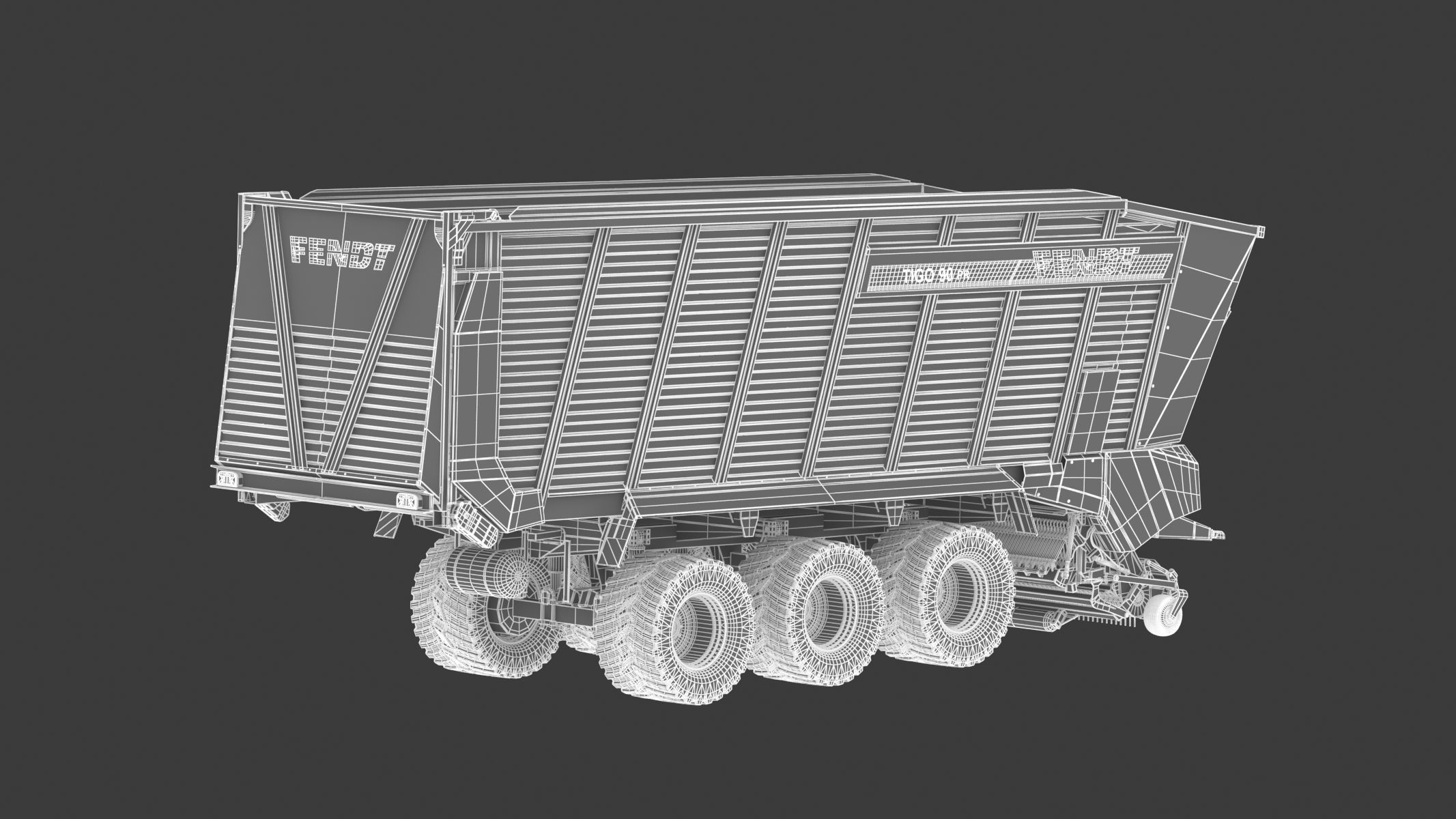 Fendt Tigo Forage Wagons 6 Wheels 3D model_22