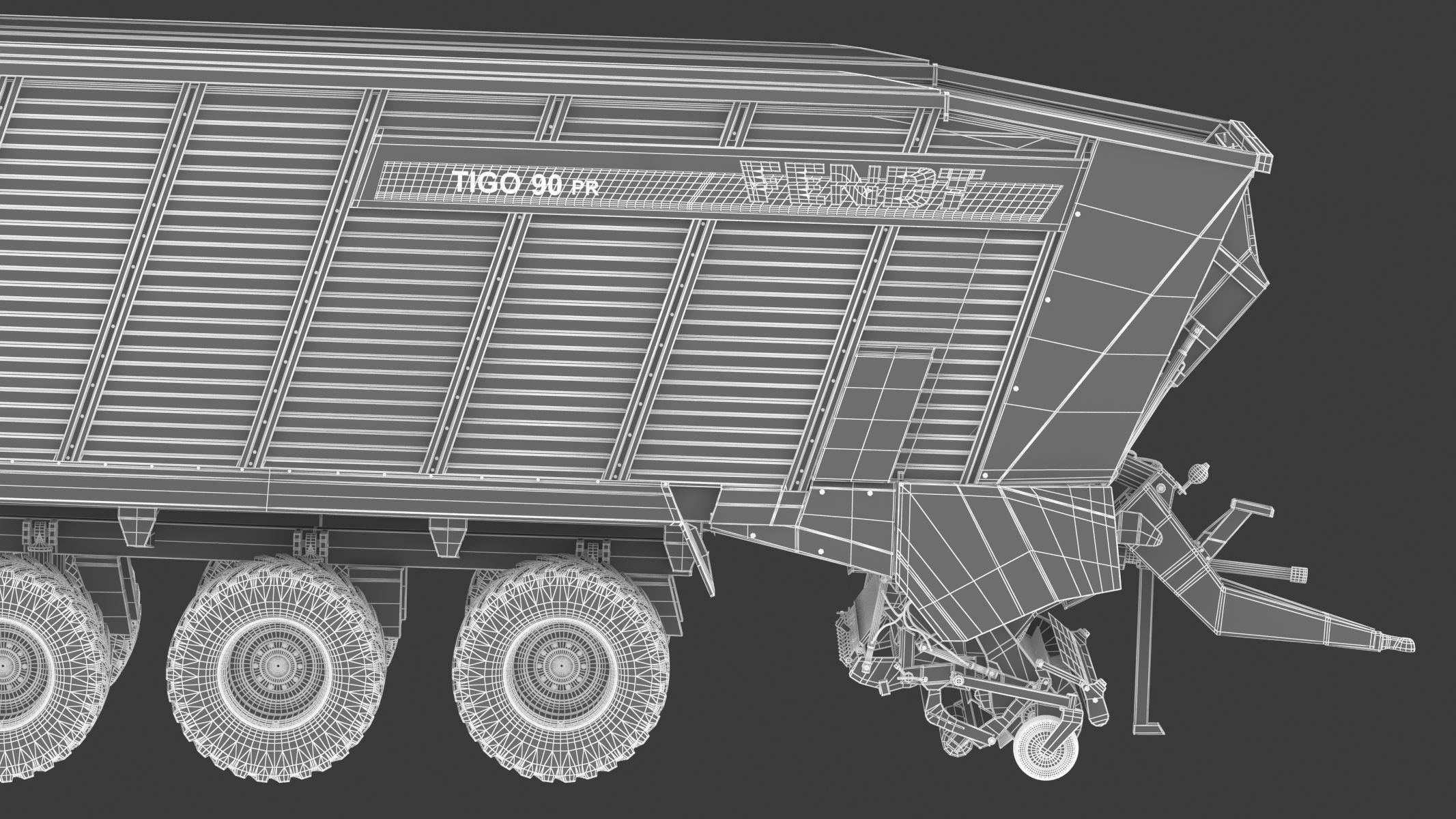 Fendt Tigo Forage Wagons 6 Wheels 3D model_31
