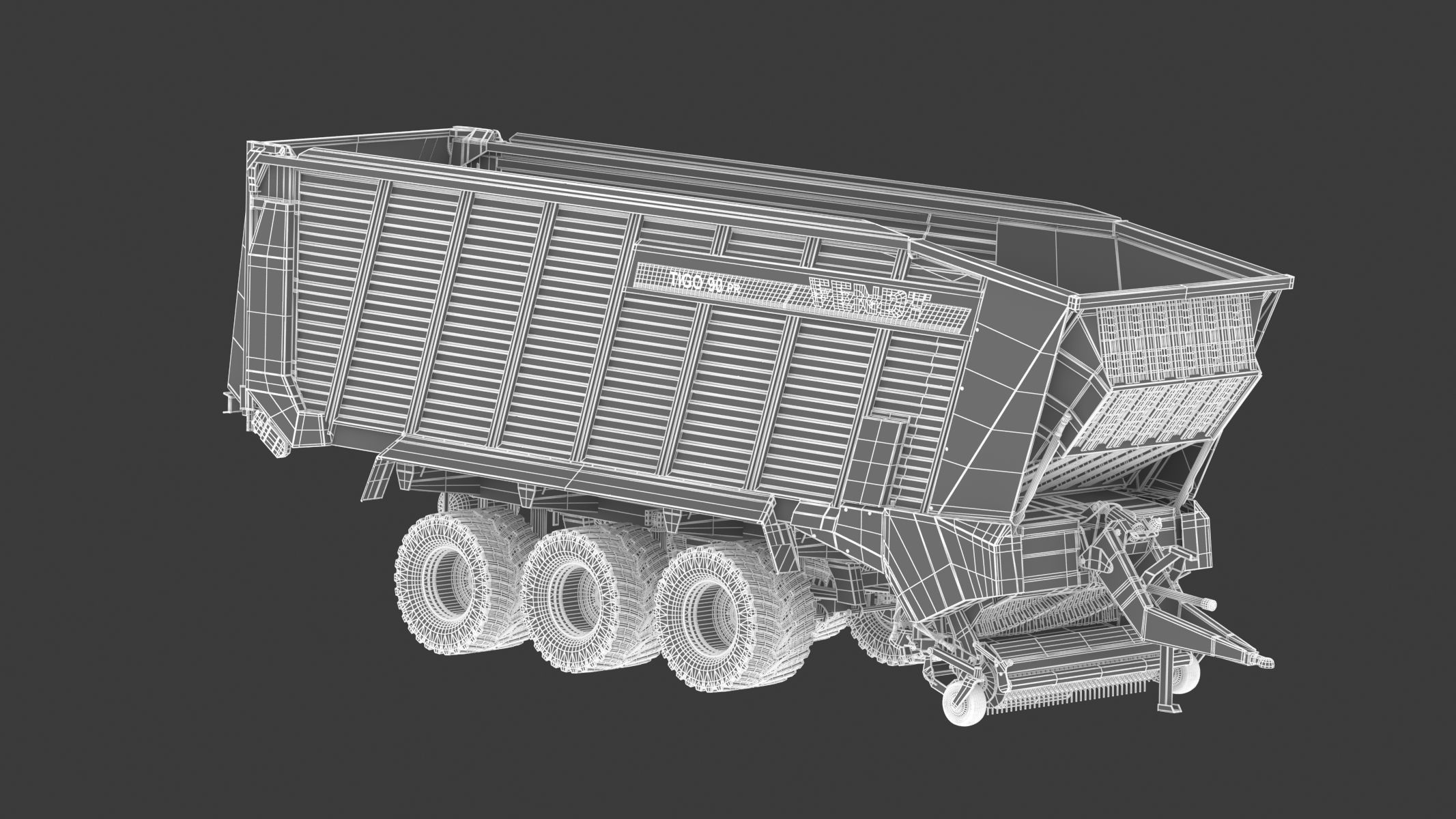 Fendt Tigo Forage Wagons 6 Wheels 3D model_28