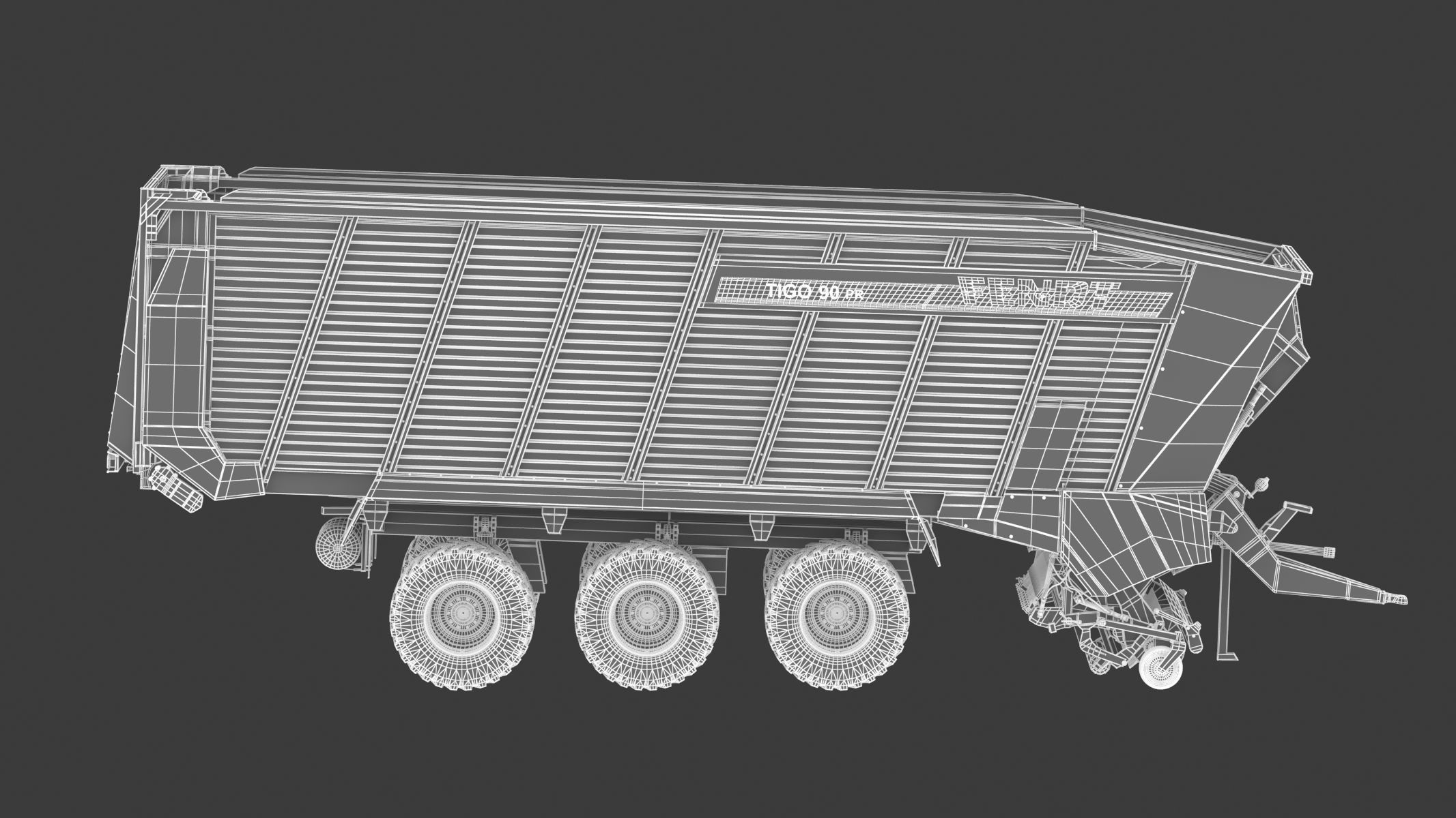 Fendt Tigo Forage Wagons 6 Wheels 3D model_21