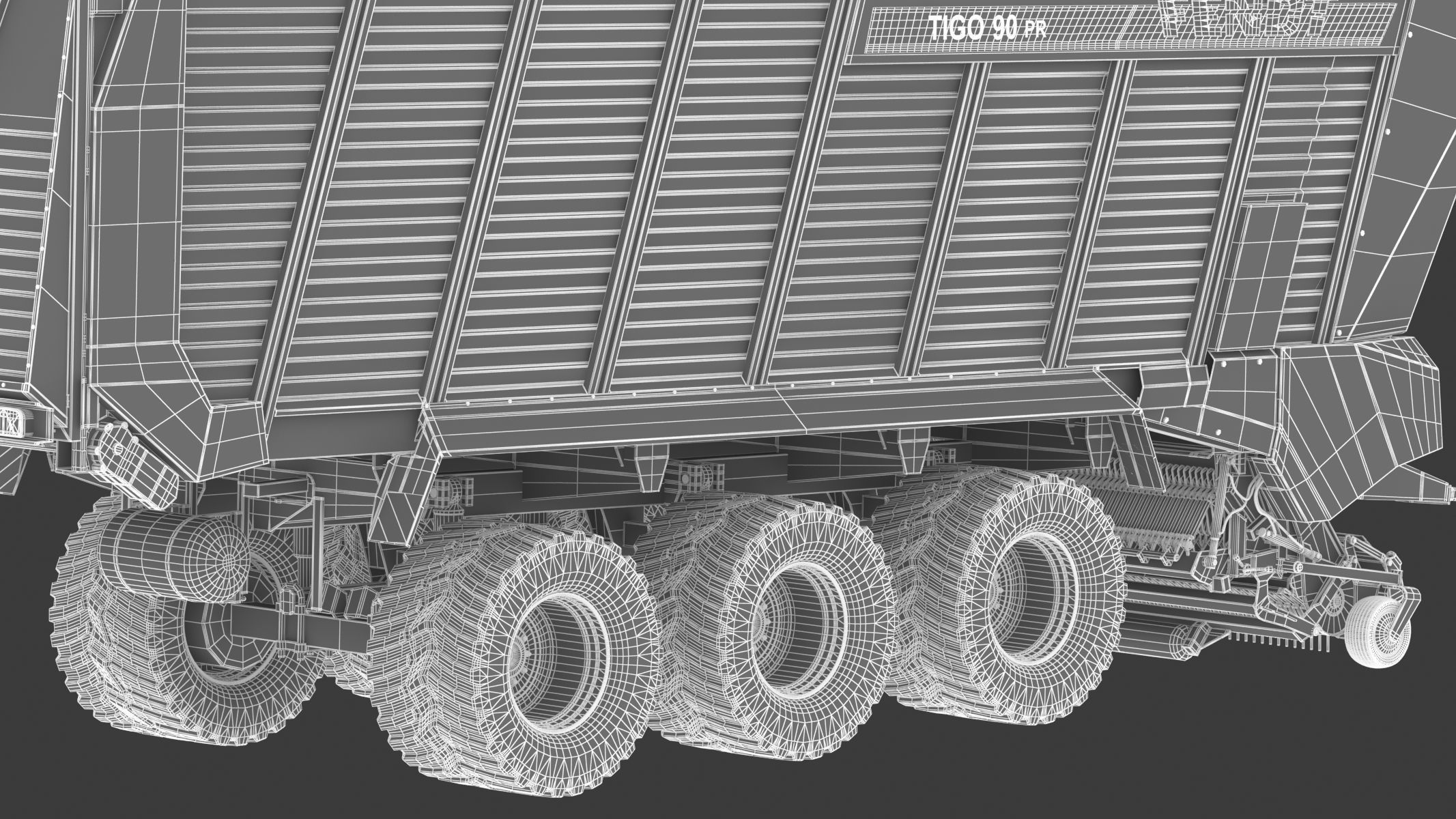Fendt Tigo Forage Wagons 6 Wheels 3D model_32
