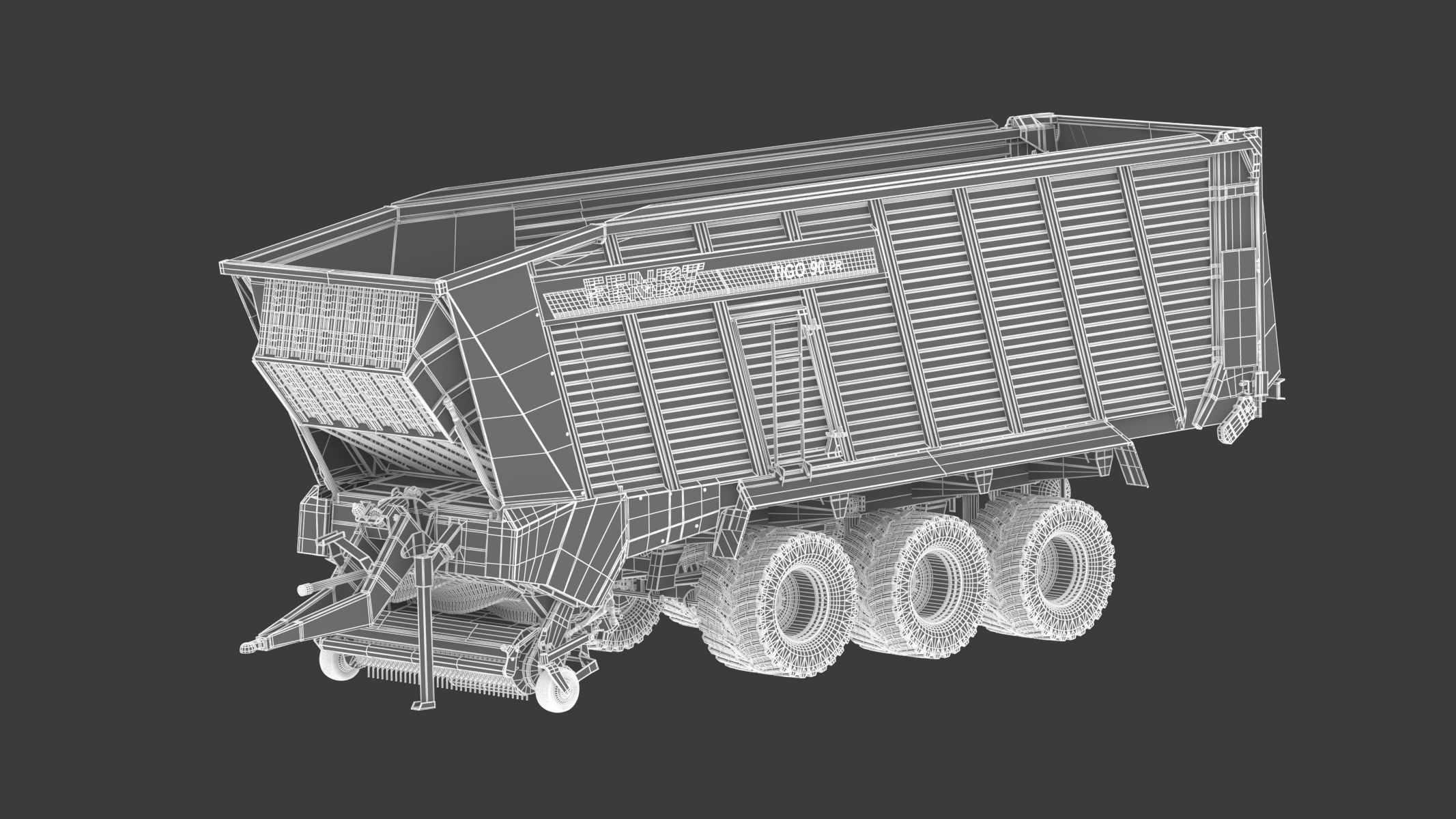 Fendt Tigo Forage Wagons 6 Wheels 3D model_26