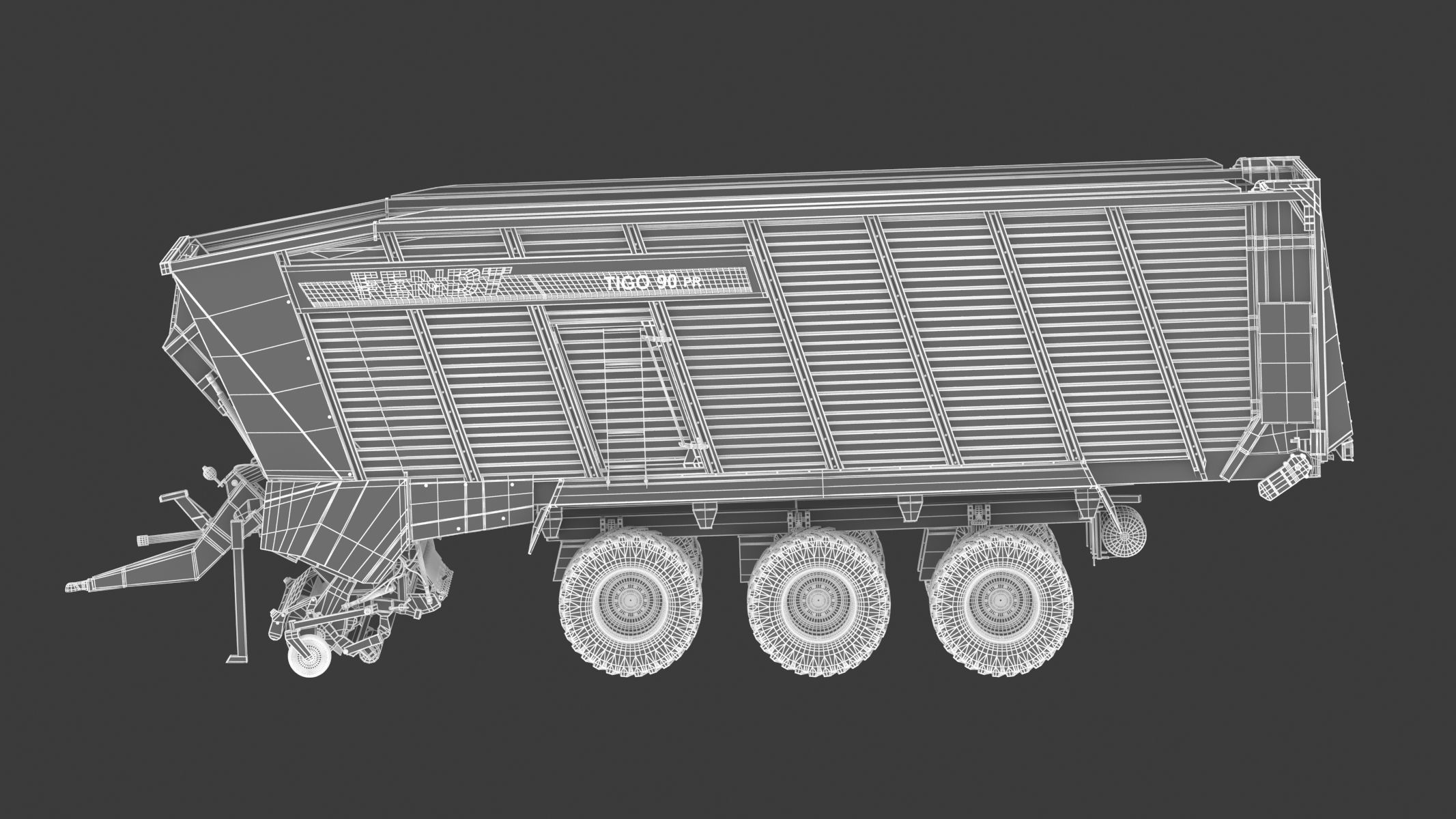 Fendt Tigo Forage Wagons 6 Wheels 3D model_25
