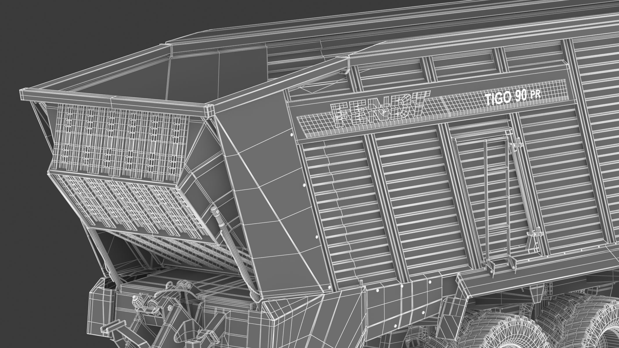 Fendt Tigo Forage Wagons 6 Wheels 3D model_36