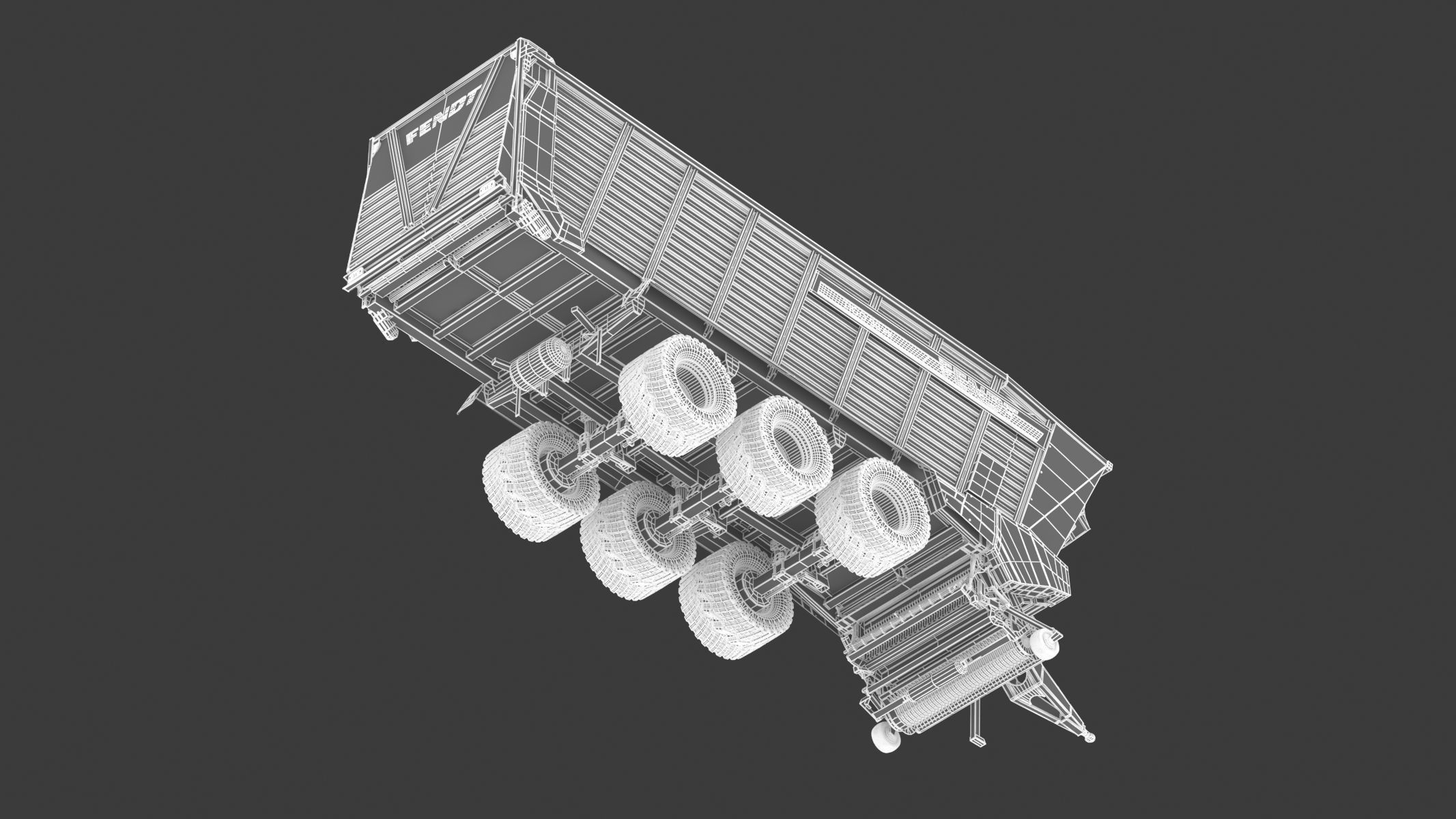 Fendt Tigo Forage Wagons 6 Wheels 3D model_30