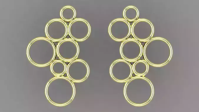 Earring and Pendant sets ornamental design minimalistic