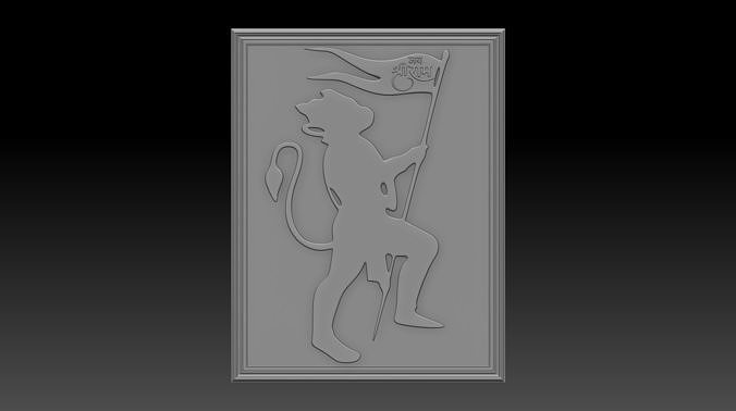Hanuman ji Symbol of Hindu frame 3d print  3D print model