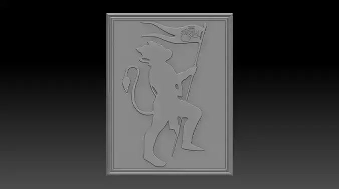 Hanuman ji Symbol of Hindu frame 3d print 