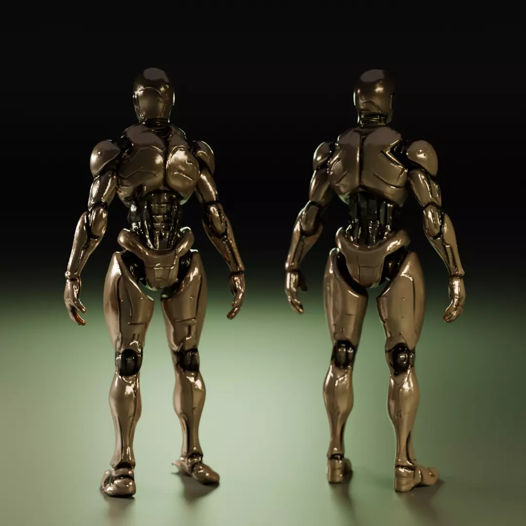 humanoid robot 3D print model_0